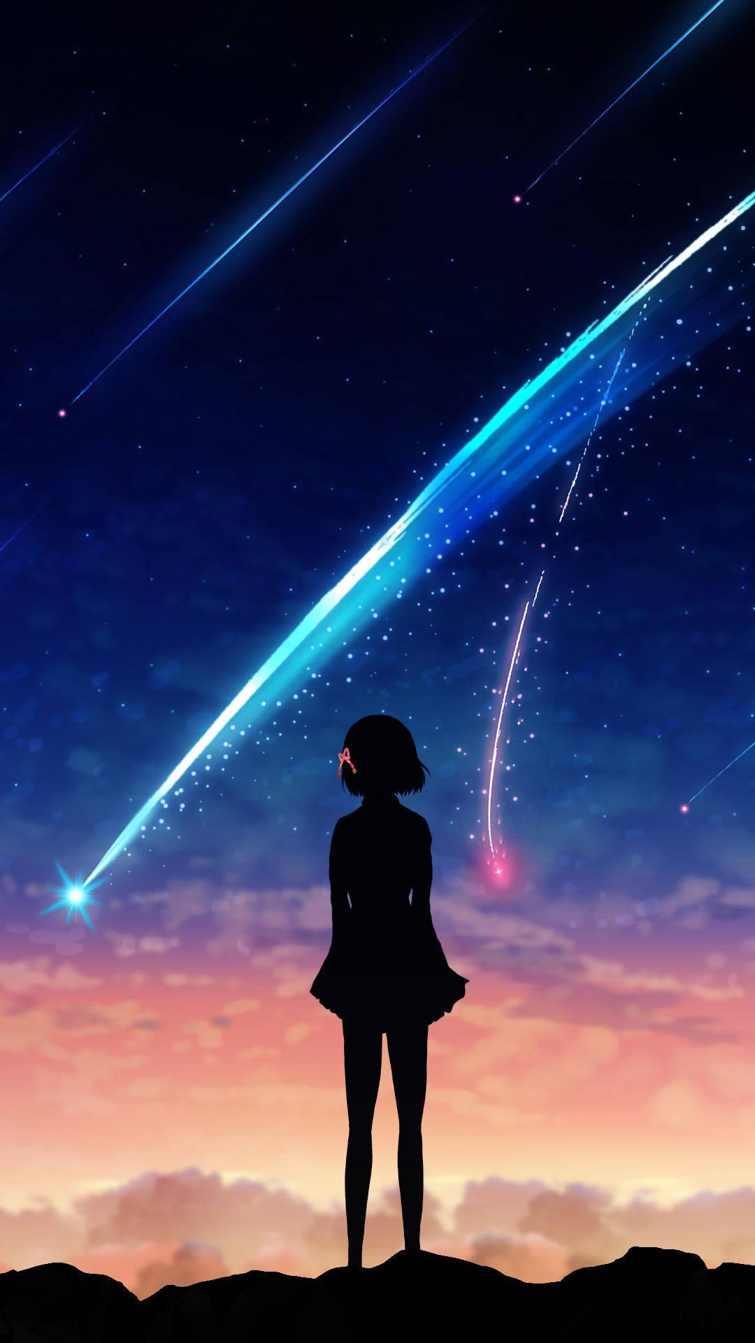 Mitsuha Miyamizu , illustration from the movie Your Name — 1080x1920 wallpaper