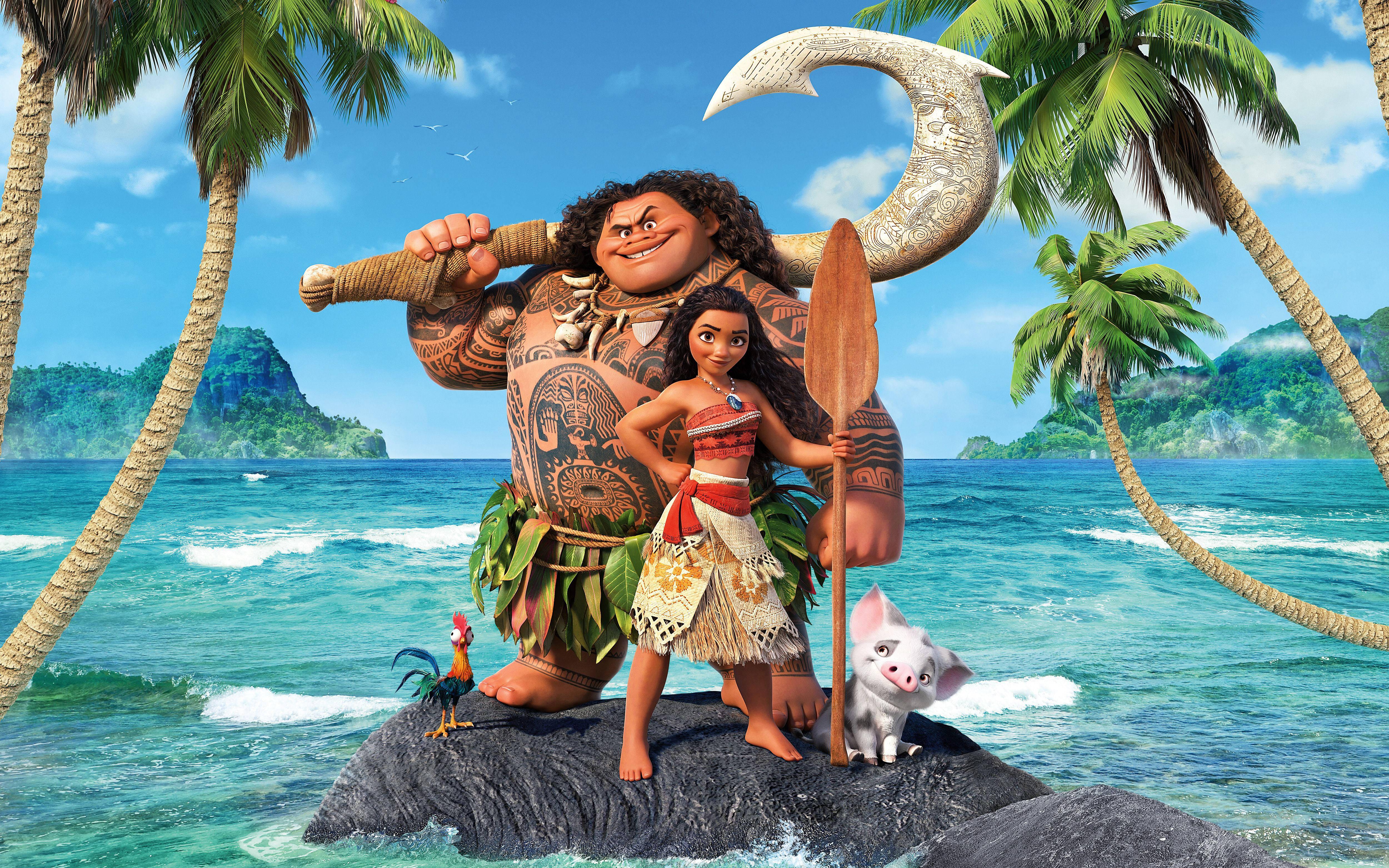 Moana and Maui, Set Out for Adventure — 5000x3125 wallpaper