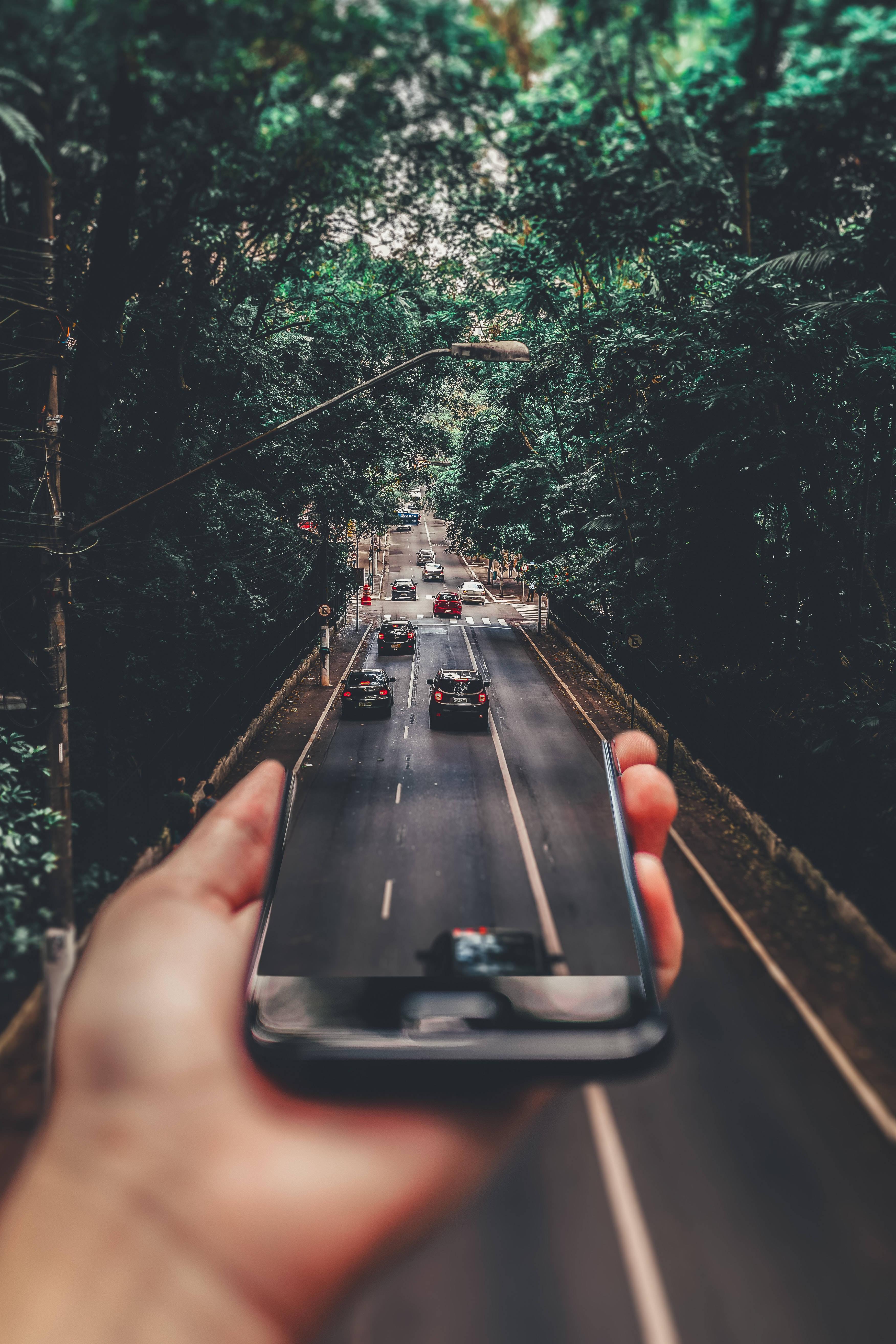 Mobile Cars On Road