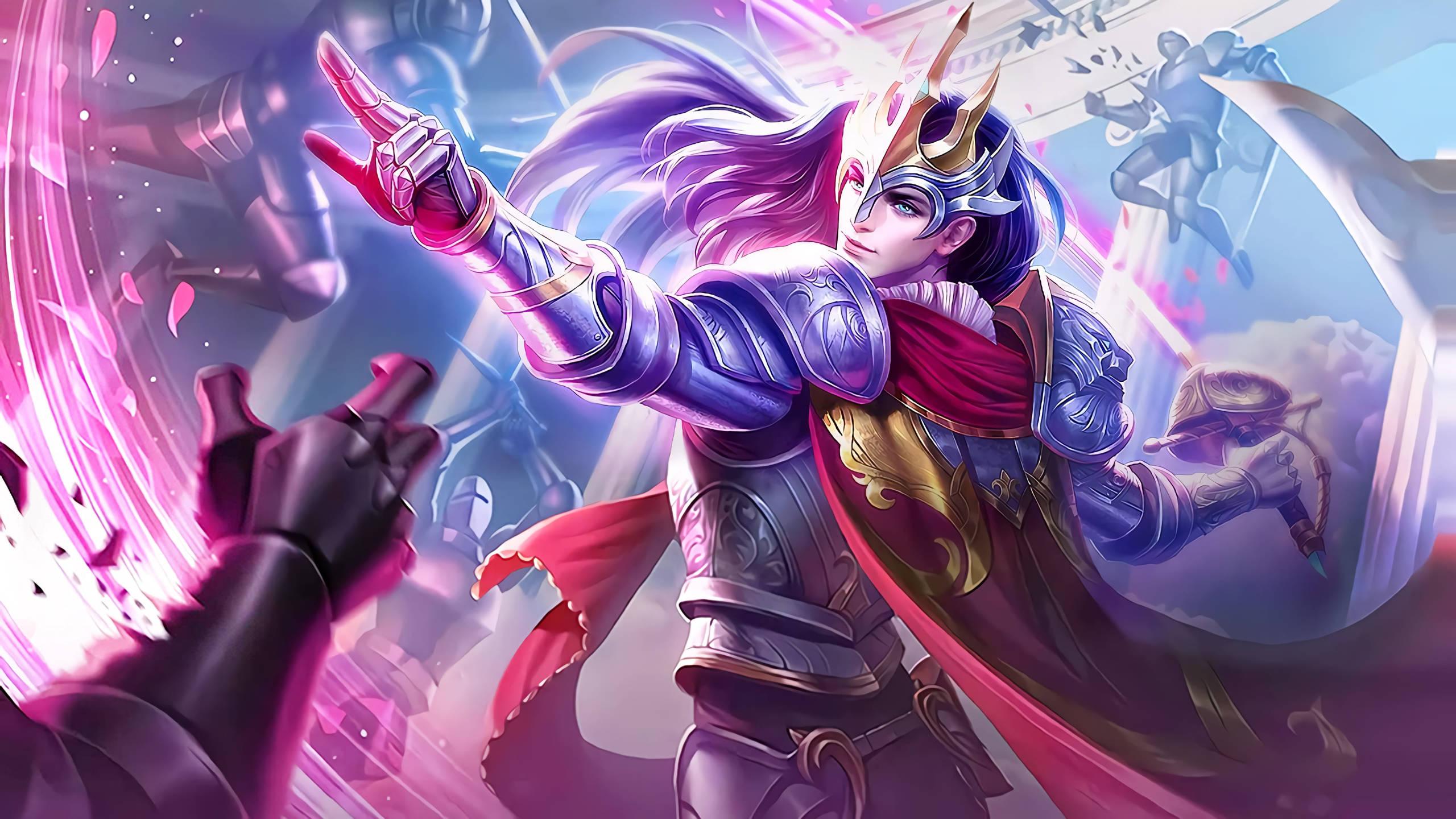 Mobile Legends Floral Knight Lancelot — 2560x1440 wallpaper