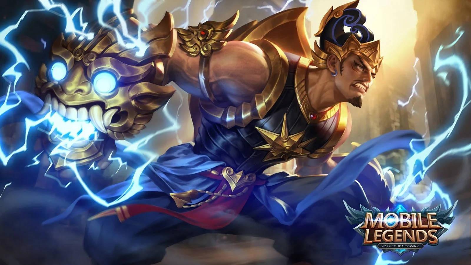 Mobile Legend's Gatotkaca With Logo — 1600x900 wallpaper