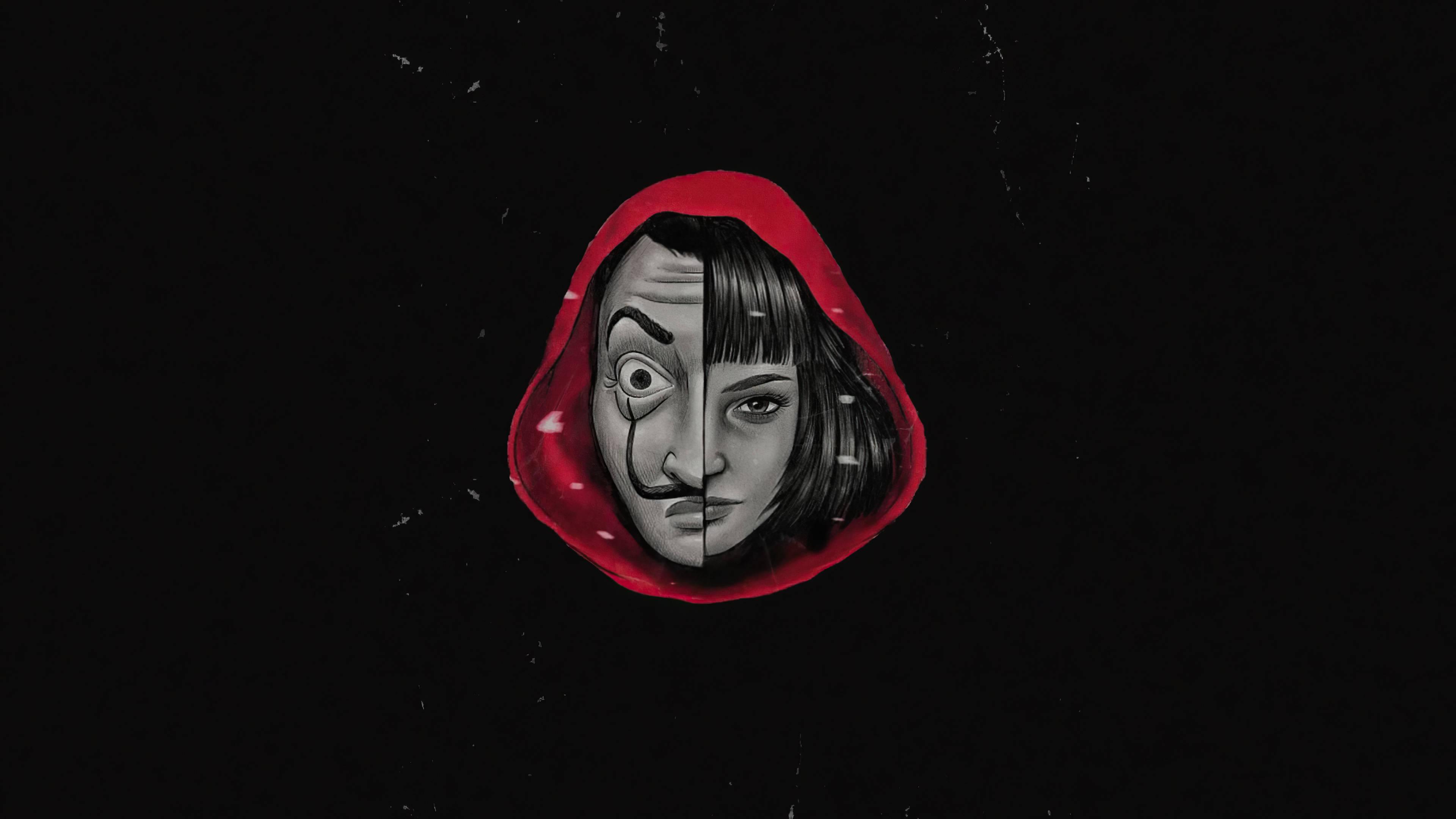 Money Heist Dali Mask Tokyo — 3840x2160 wallpaper