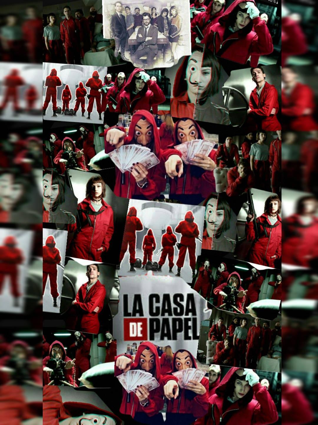 Money Heist Scenes Collage — 1080x1442 wallpaper