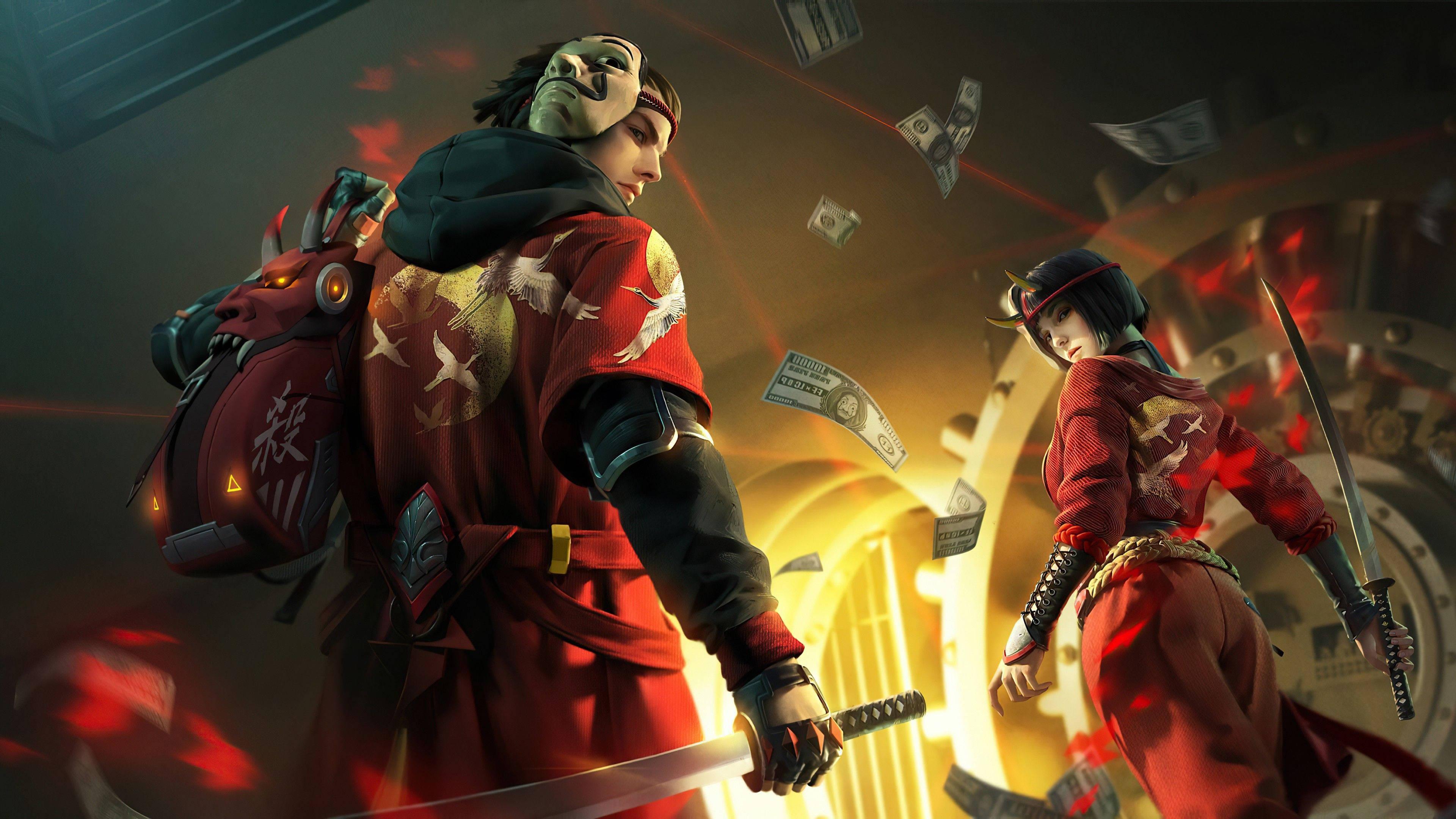 Money Heist X Garena — 3840x2160 wallpaper