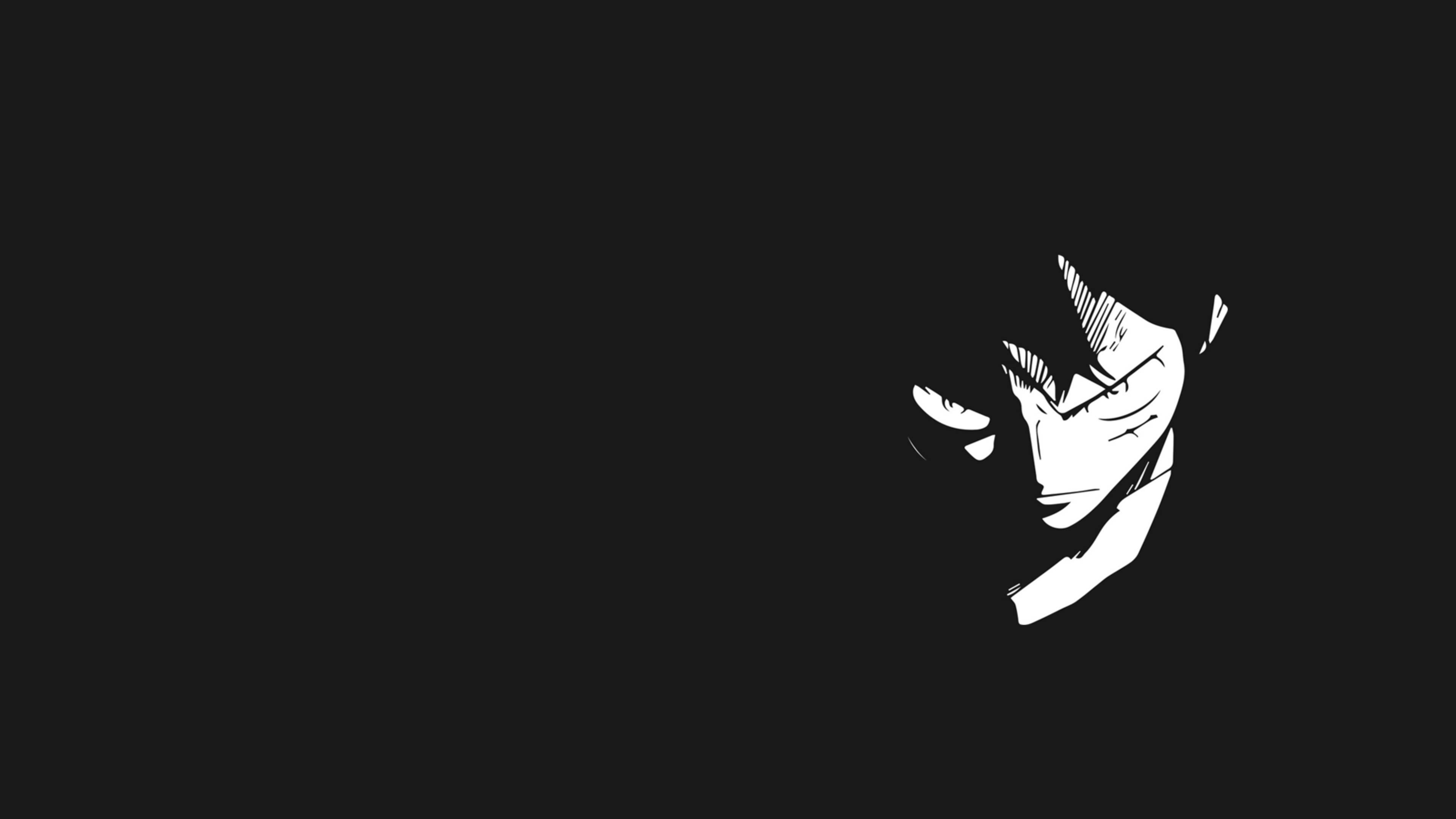 Monkey D Luffy Black Art — 3840x2160 wallpaper