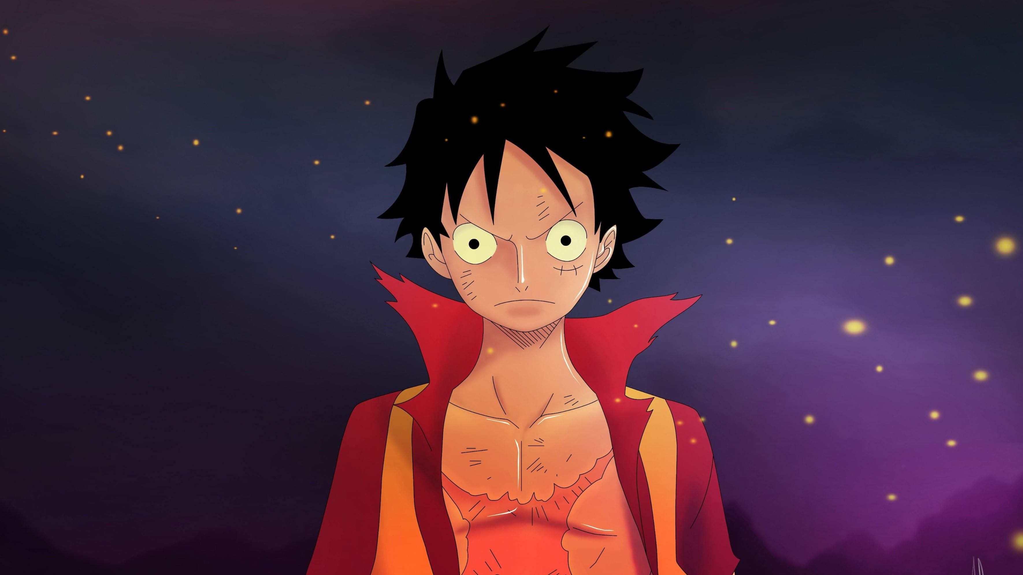 Monkey D Luffy Glowing Scar — 3541x1991 wallpaper