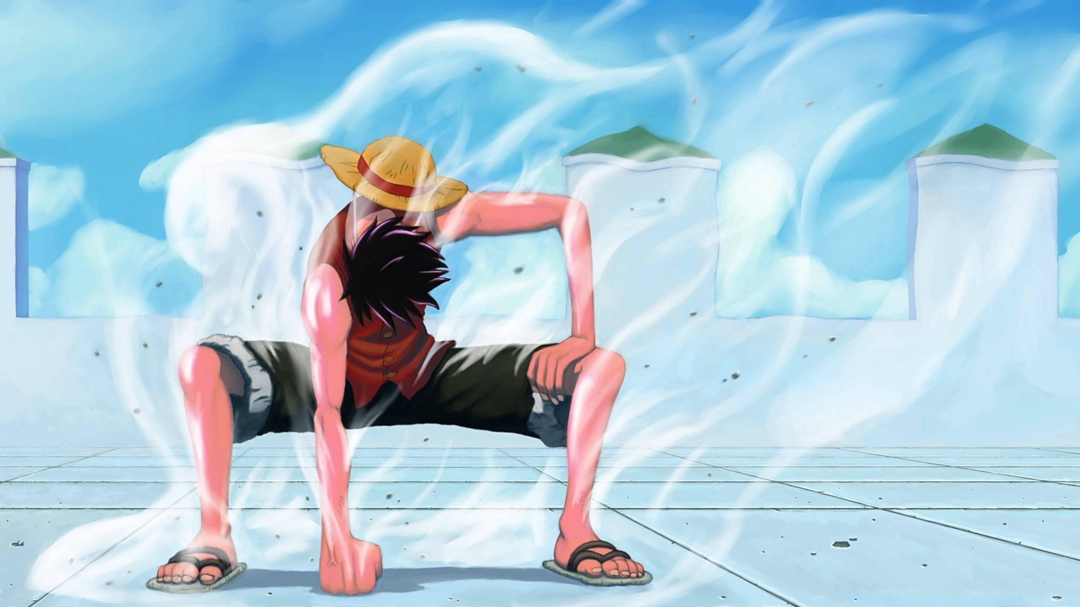 Monkey D Luffy Ground Punch — 3664x2061 wallpaper