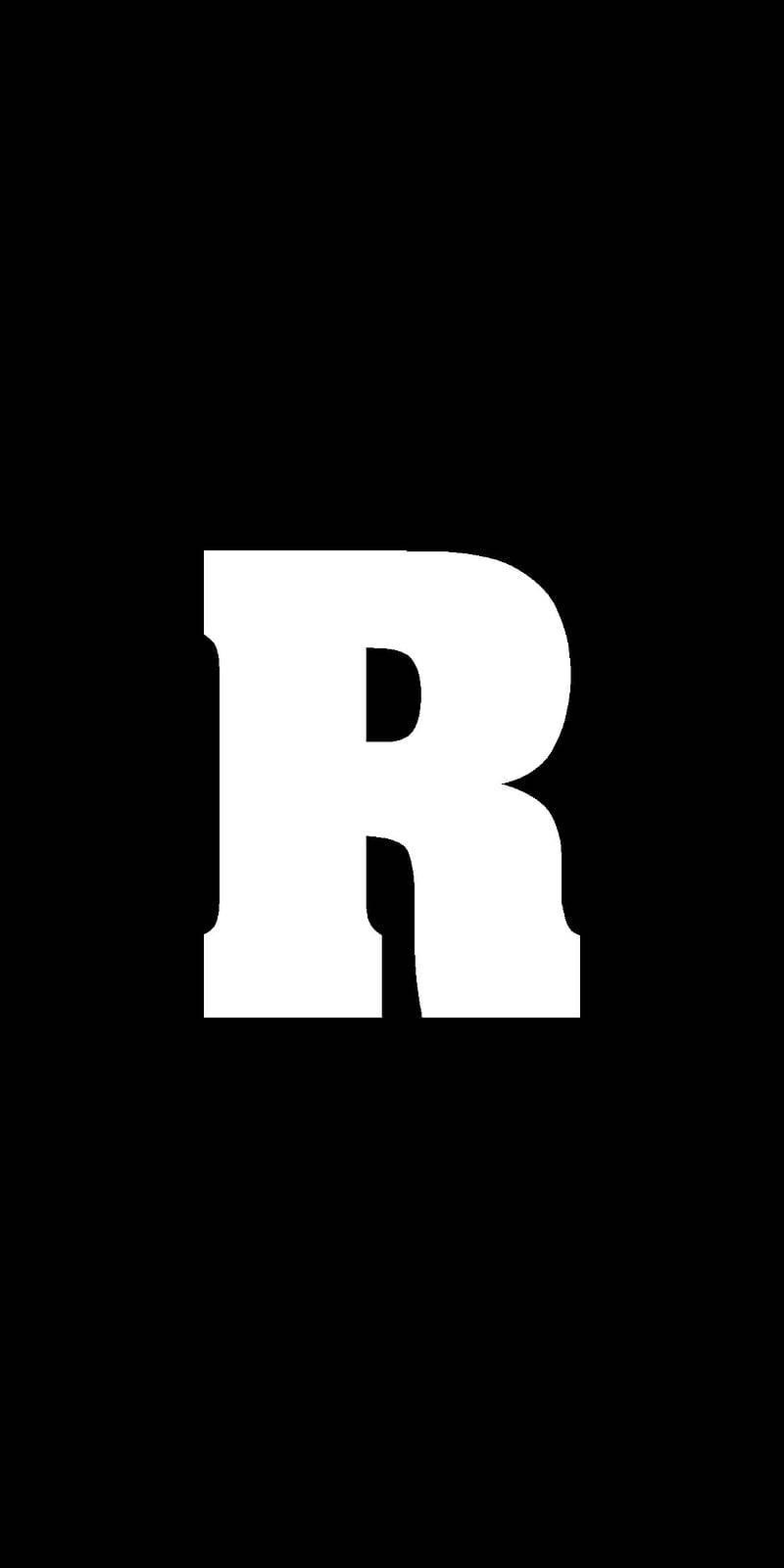 Monochromatic Letter R Design — 800x1601 wallpaper