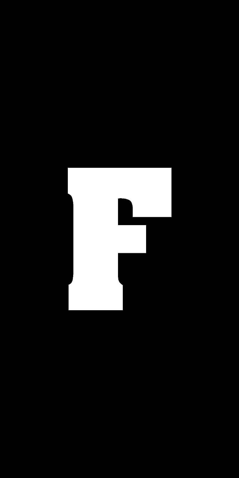 Monochrome Letter F Design — 800x1601 wallpaper