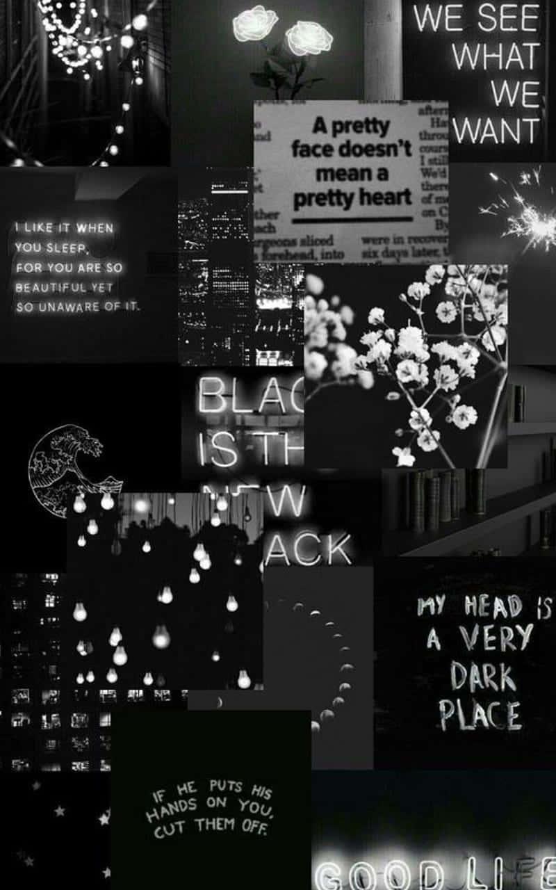 Mood Board Black Aesthetic Background — 800x1280 wallpaper