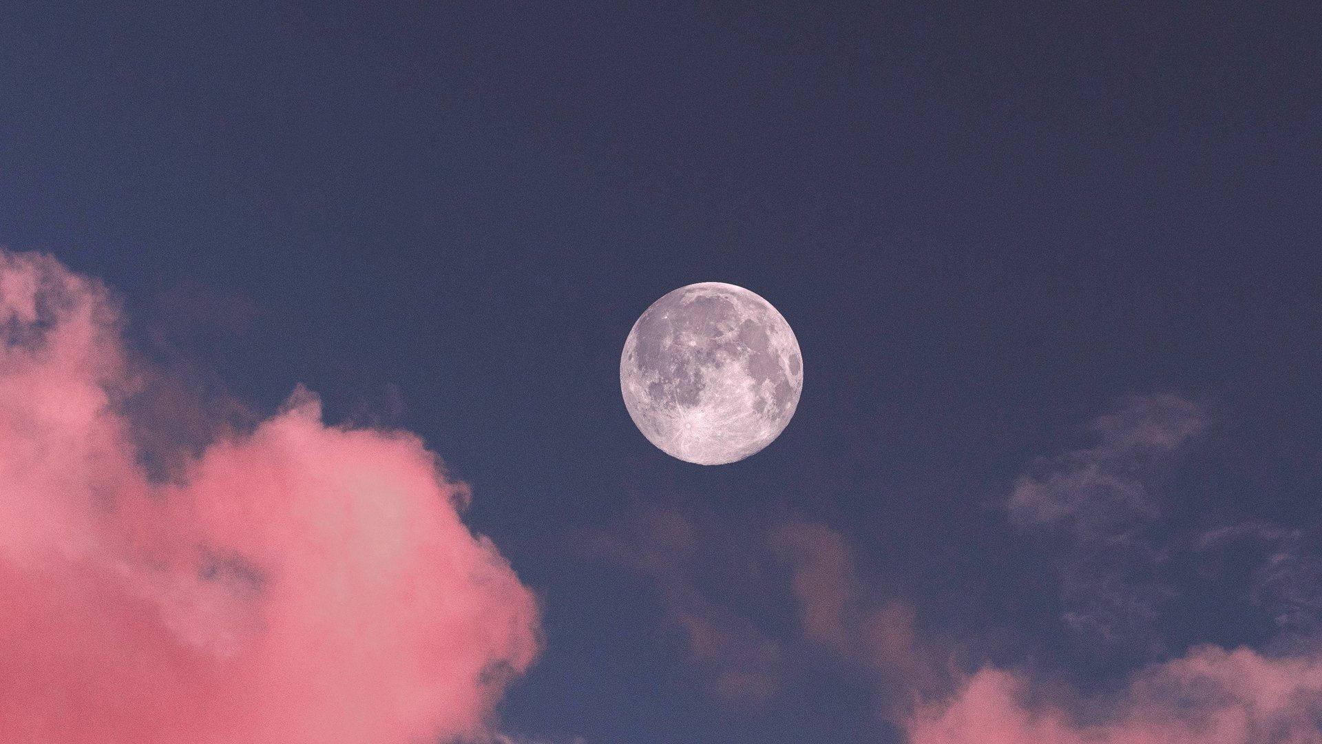 Moon Aesthetic Bright Full Moon — 1920x1080 wallpaper