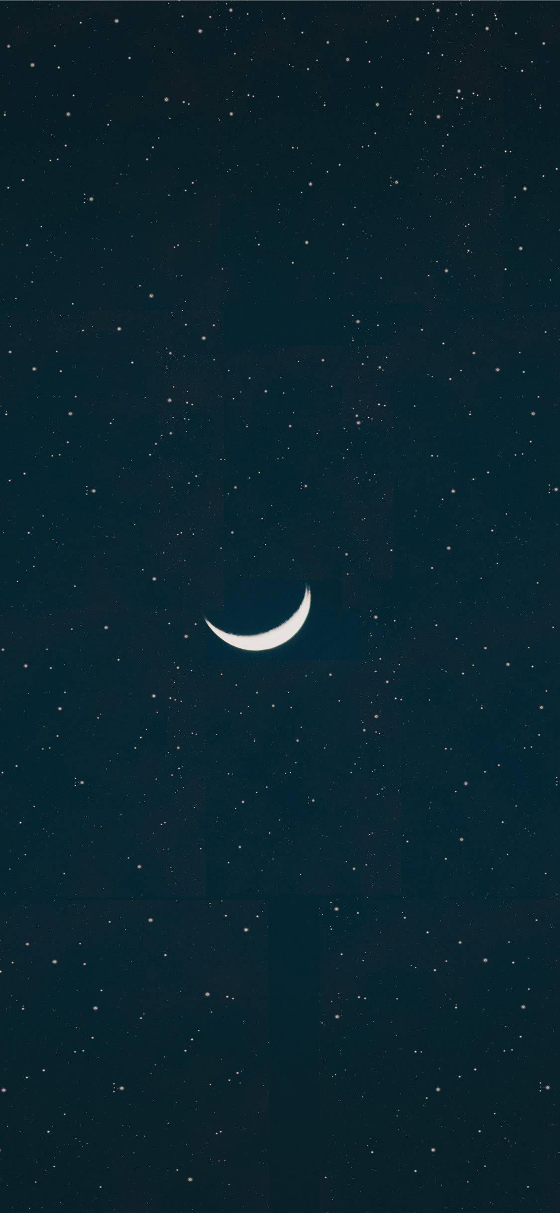 Moon Aesthetic Facing Up — 1125x2436 wallpaper