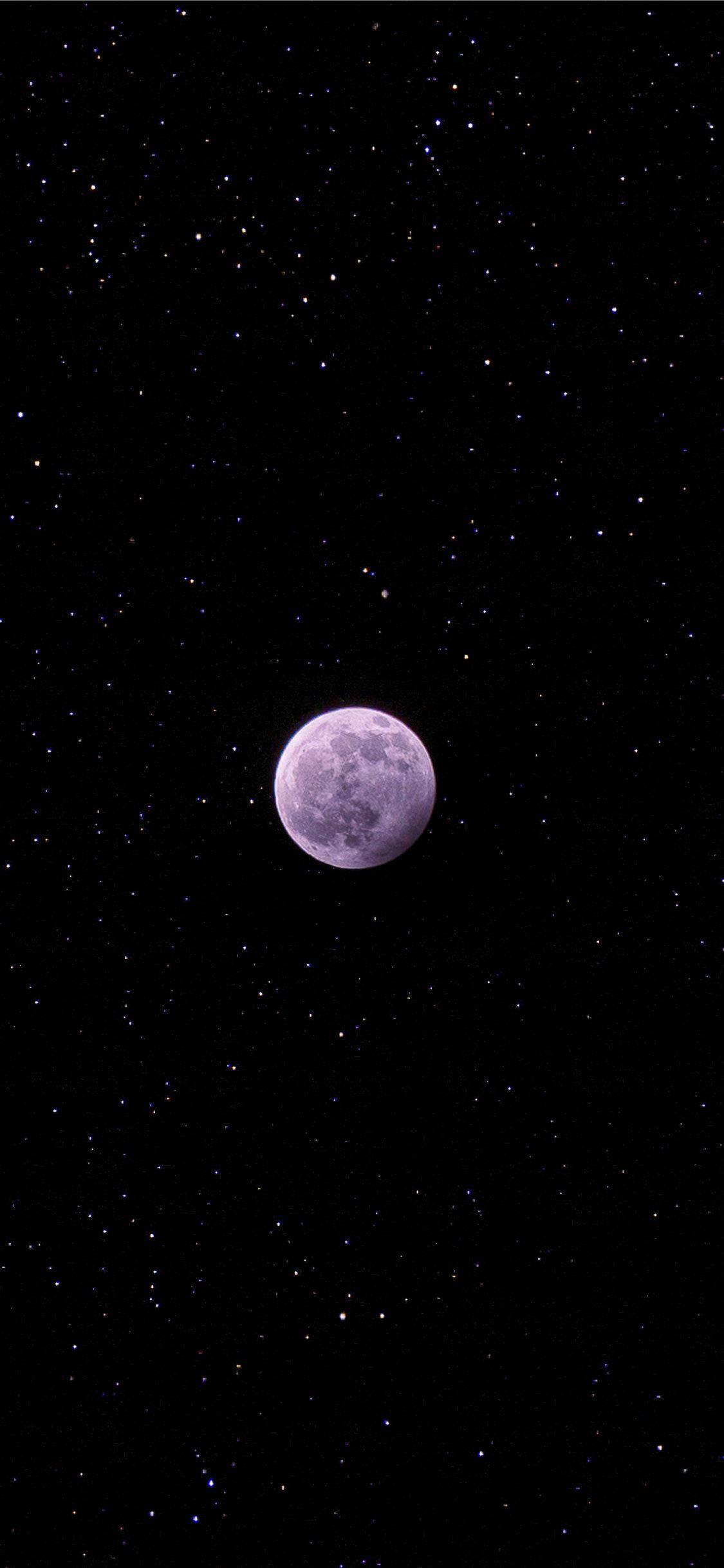 Moon Aesthetic Lavender — 1125x2436 wallpaper