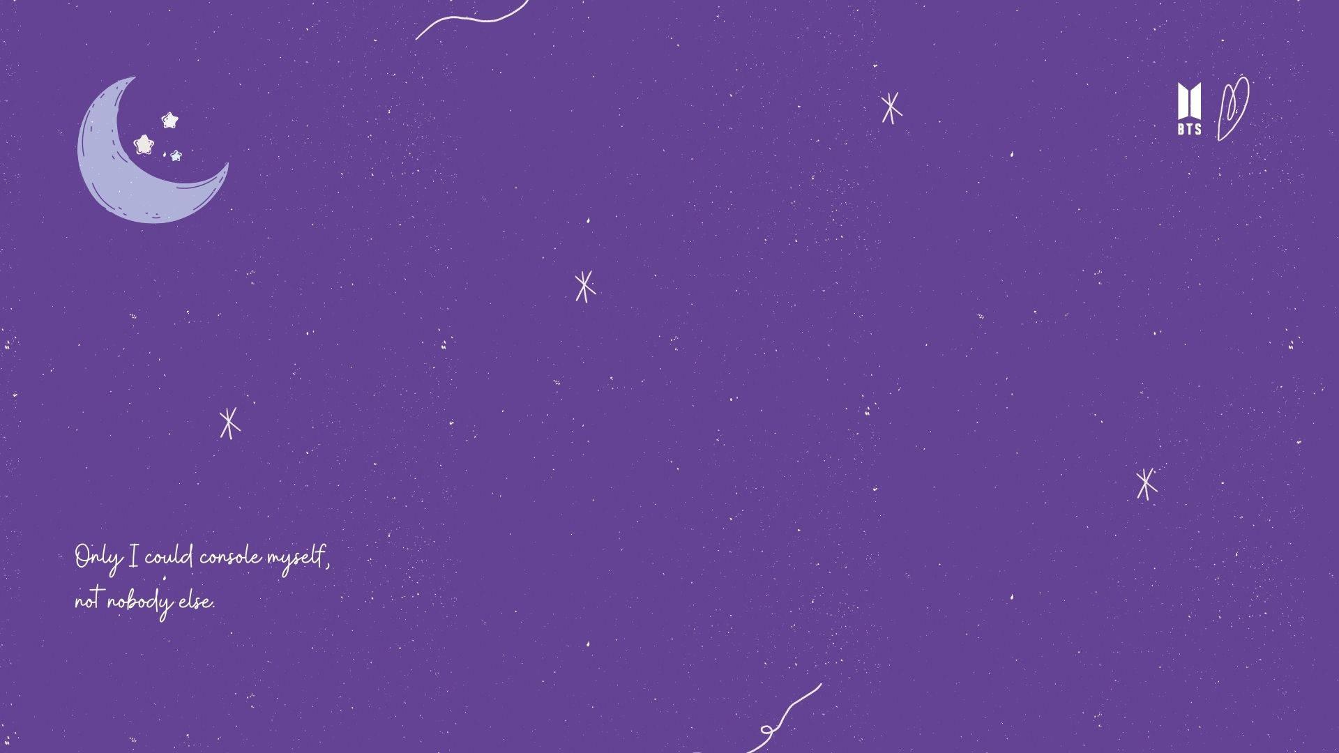 Moon And Stars Pastel Purple — 1920x1080 wallpaper