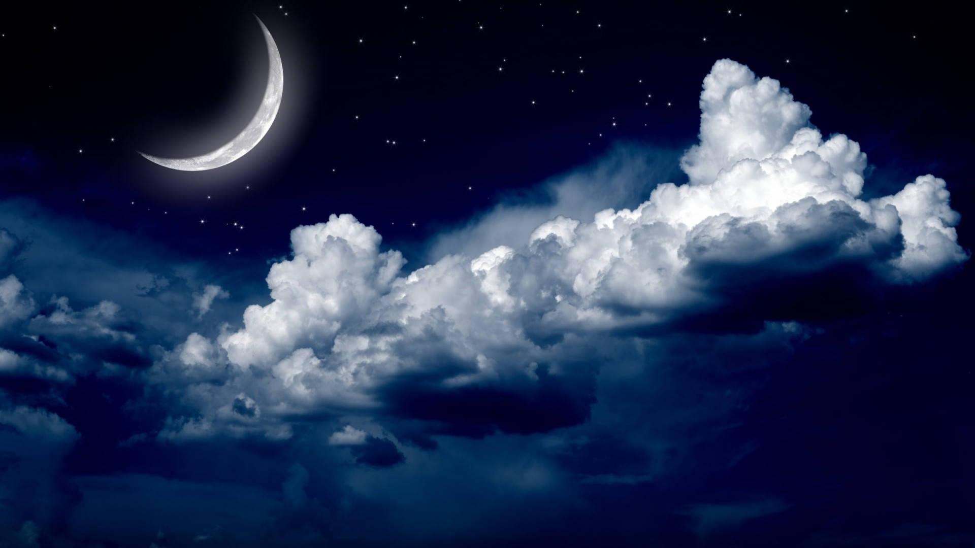 Moon In A Cloudy Sky — 1920x1080 wallpaper