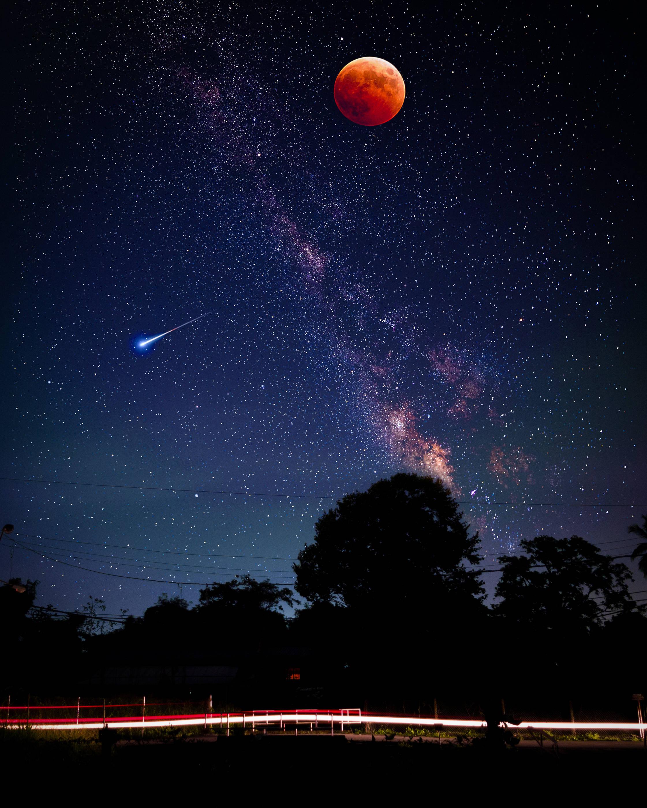 Moon Lunar Eclipse Galaxy — 2242x2802 wallpaper