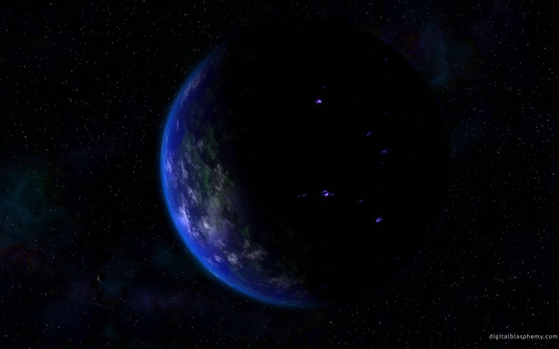 Moonlit View of Earth — 1920x1200 wallpaper