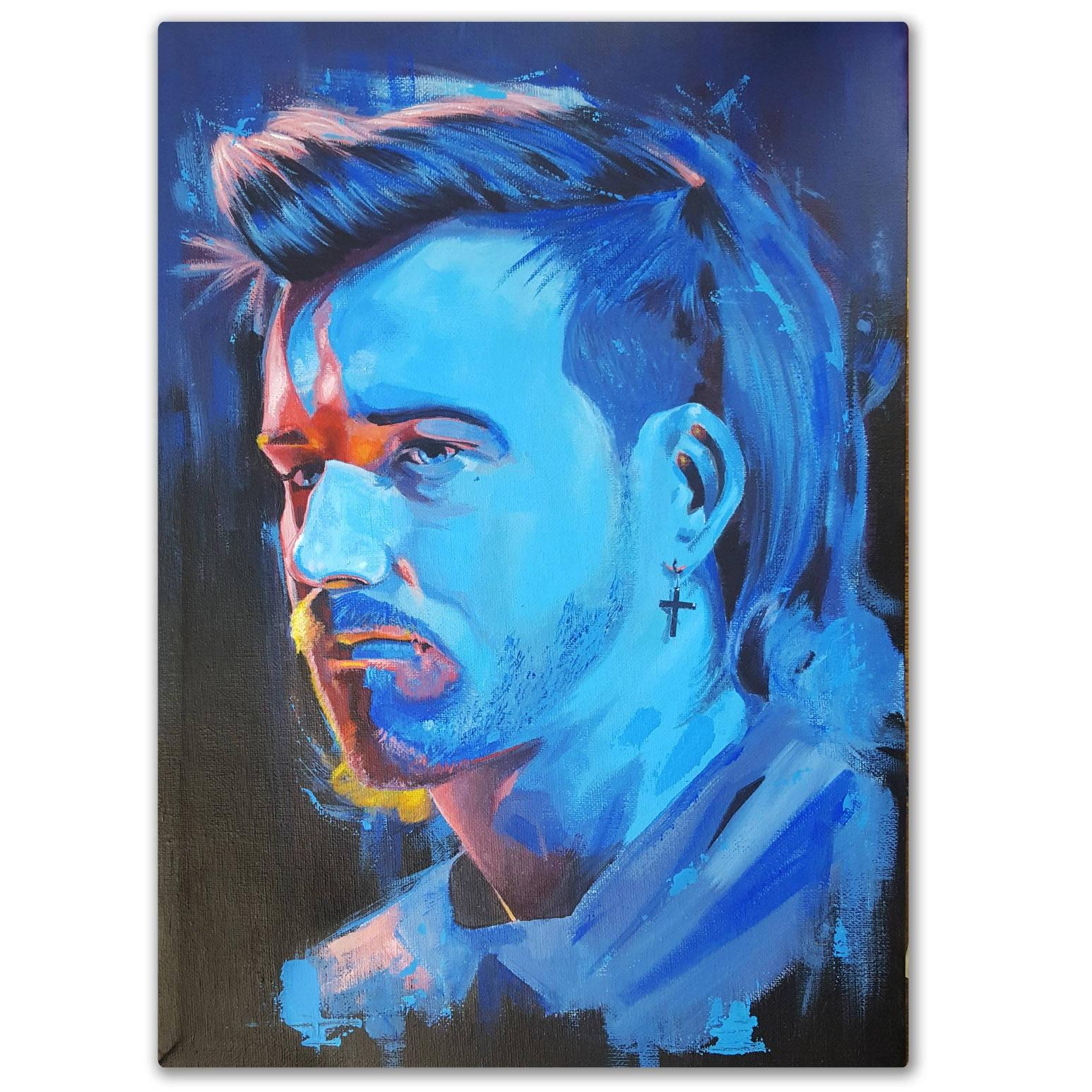 Morgan Wallen Blue Digital Painting — 1546x1546 wallpaper