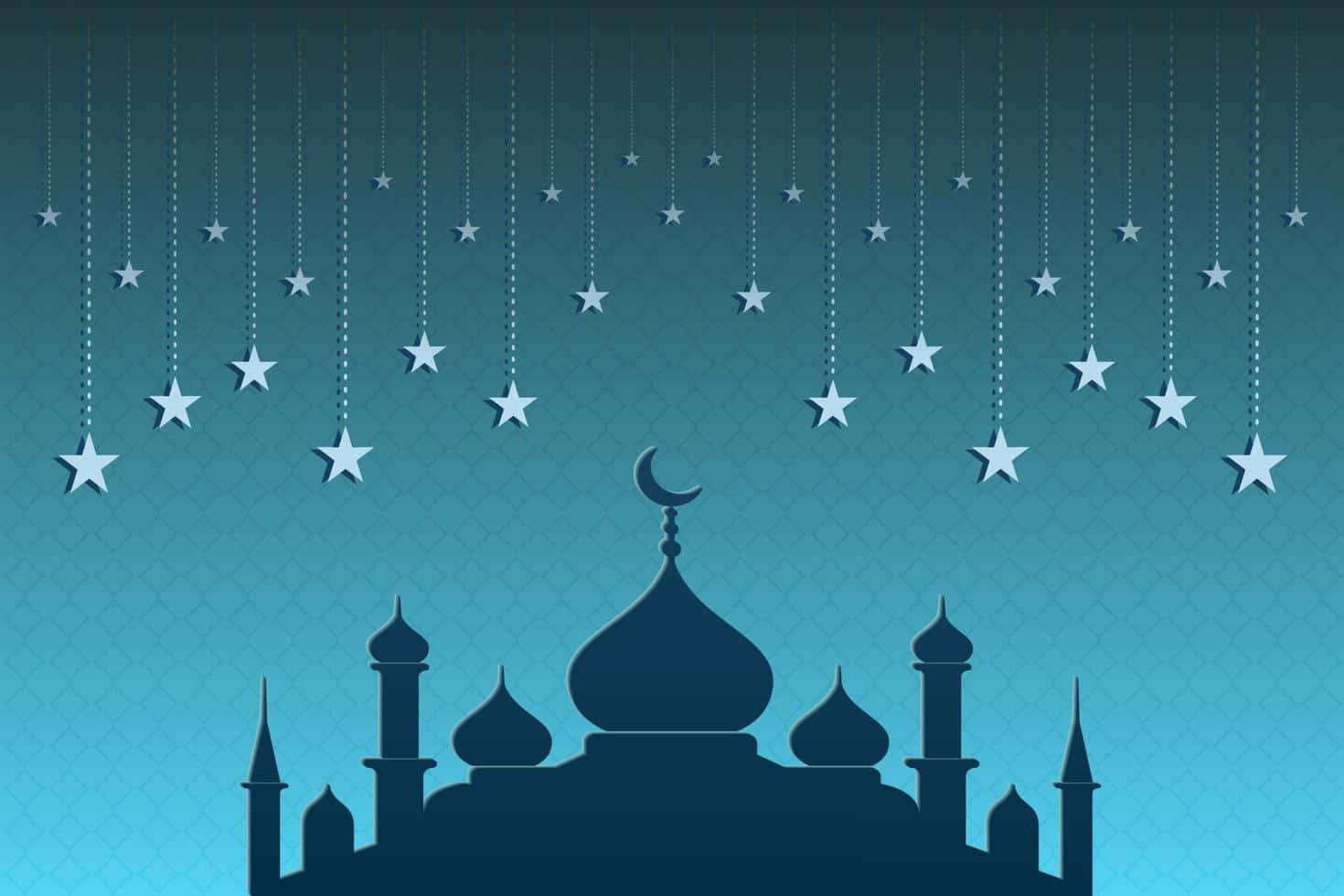 Mosque Under Stars Islamic Background — 1470x980 wallpaper