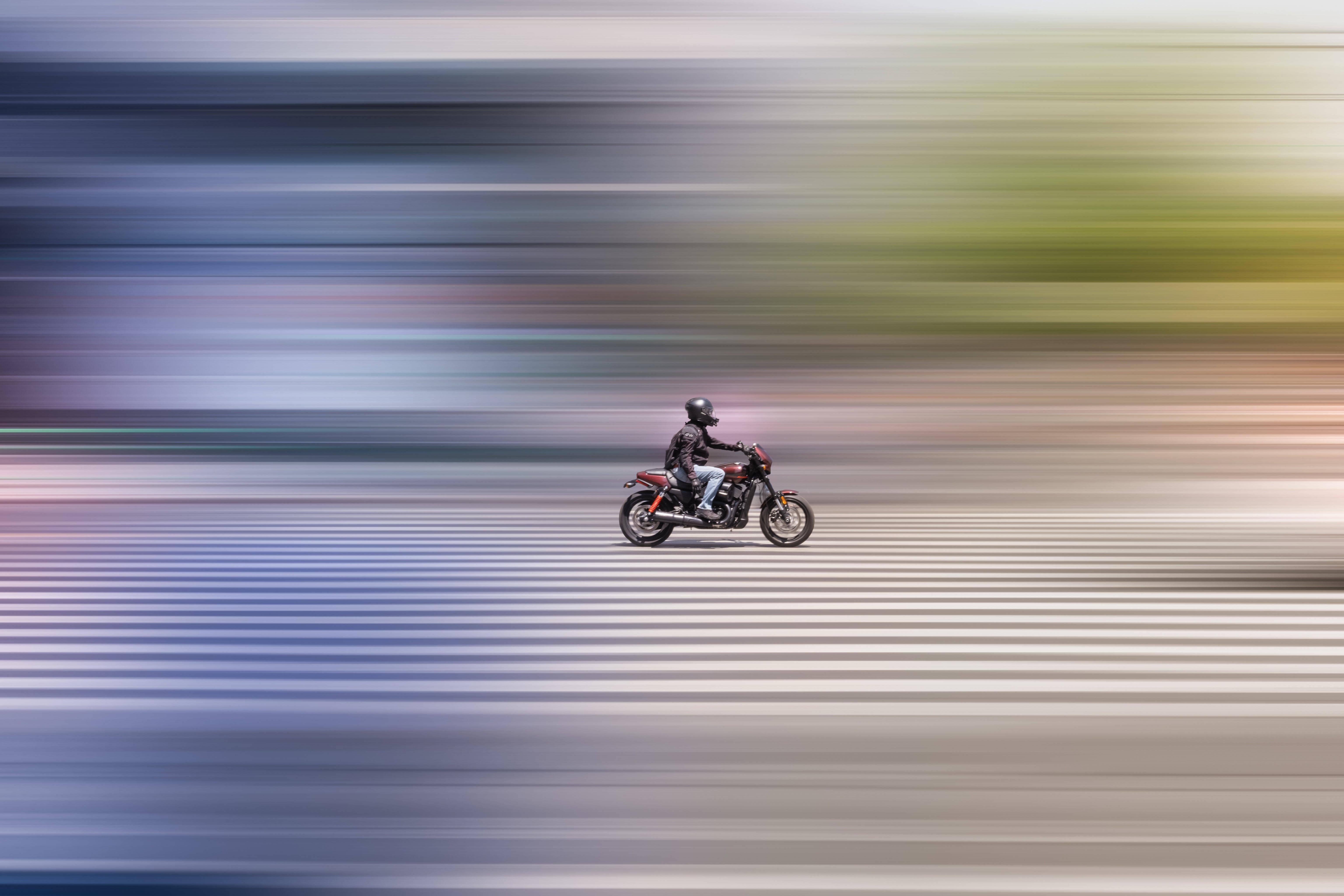 Motorcyclist Motorcycle Creative Illustration — 6144x4096 wallpaper
