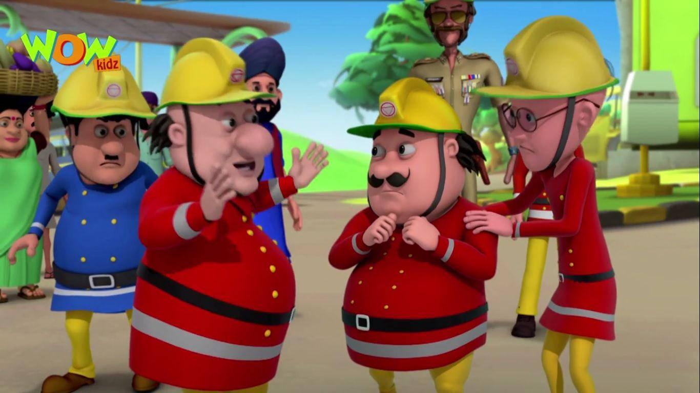 Motu Patlu Firemen — 1366x768 wallpaper
