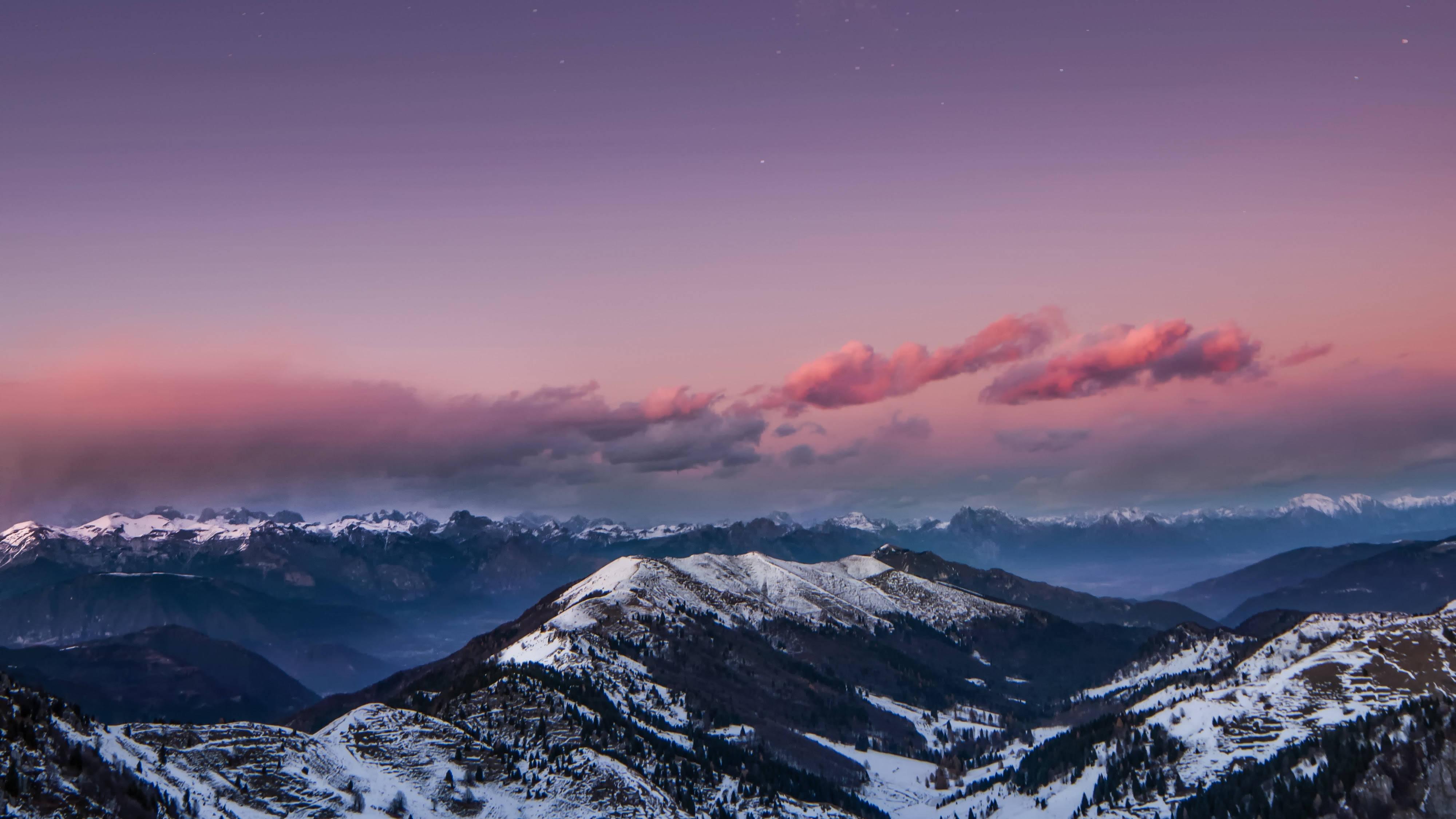 Mount Kedarnath Pink Sky 4K — 4000x2250 wallpaper