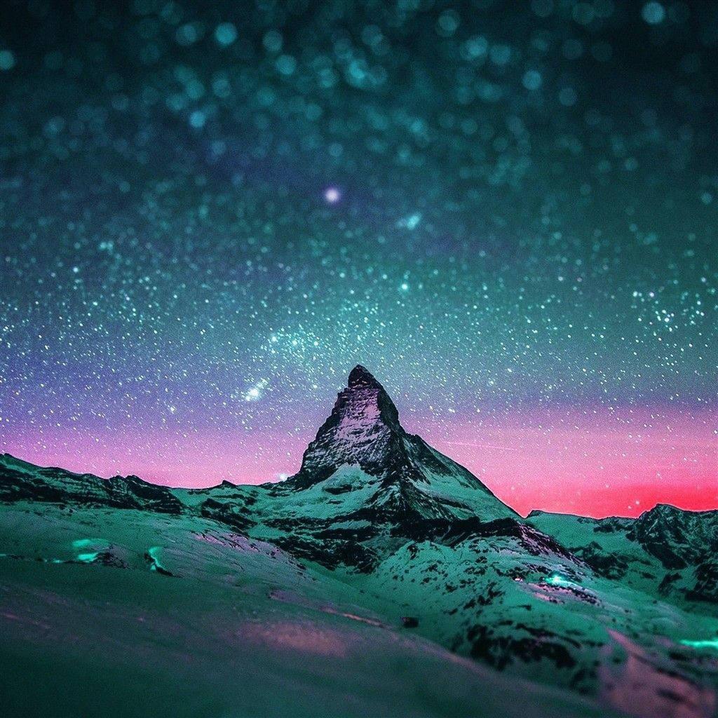 Mountain Peak Winter iPad — 1024x1024 wallpaper