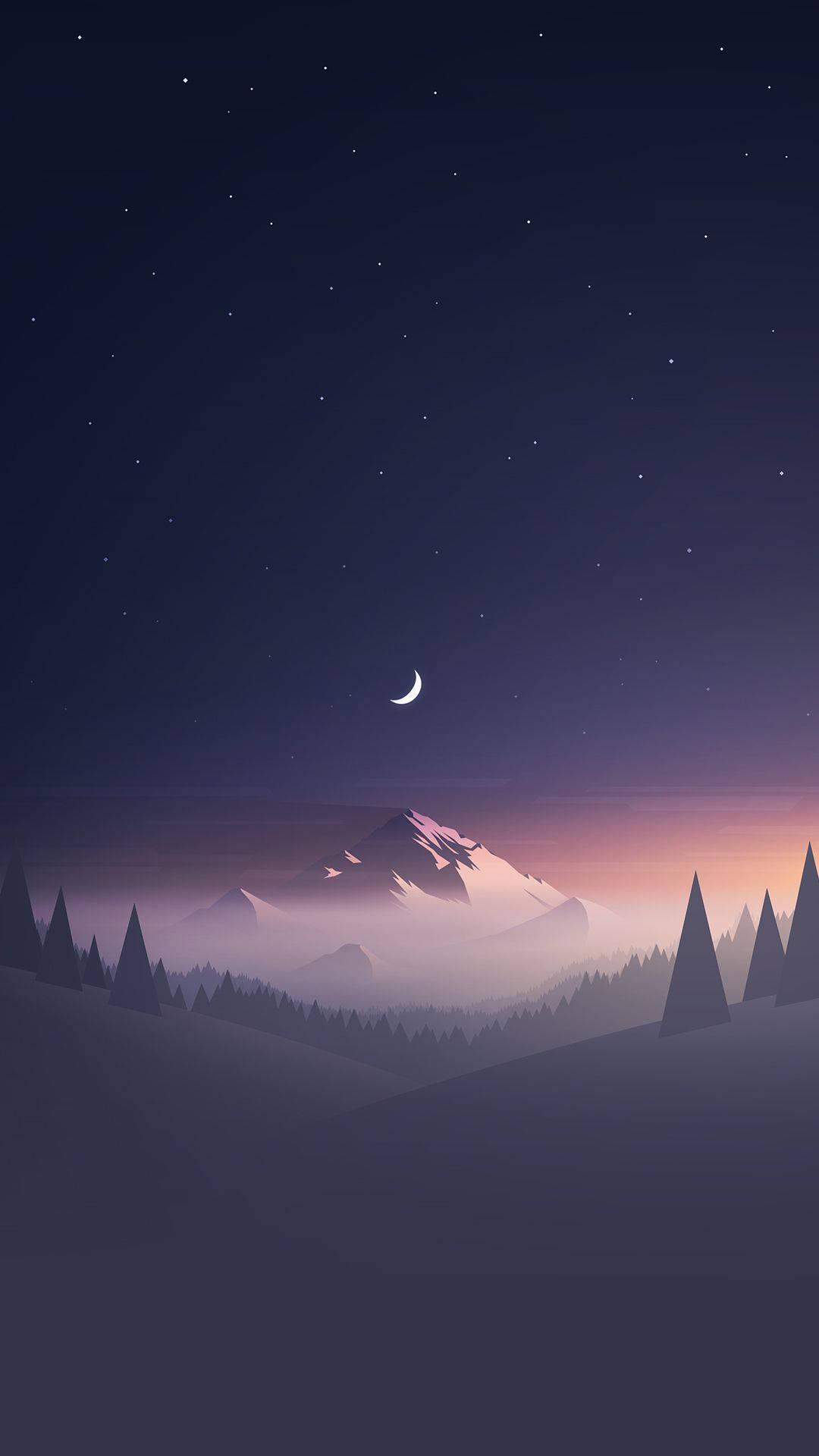 Mountains And Night Sky Phone — 1080x1920 wallpaper