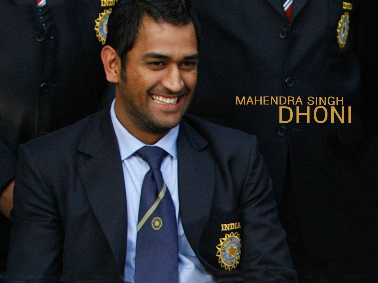 Ms Dhoni In Black Suit — 1280x960 wallpaper