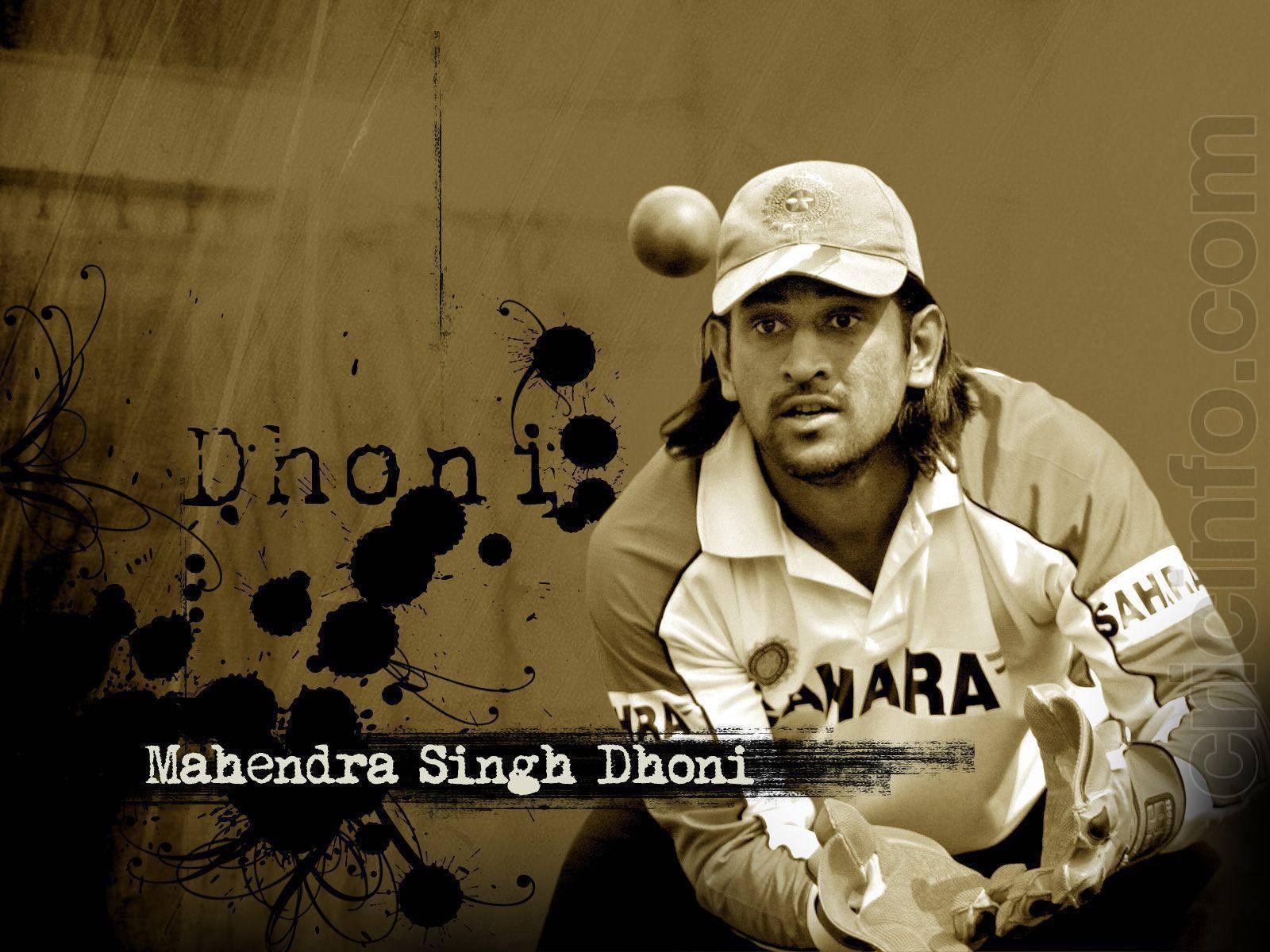 Ms Dhoni Sepia Toned Poster — 1600x1200 wallpaper