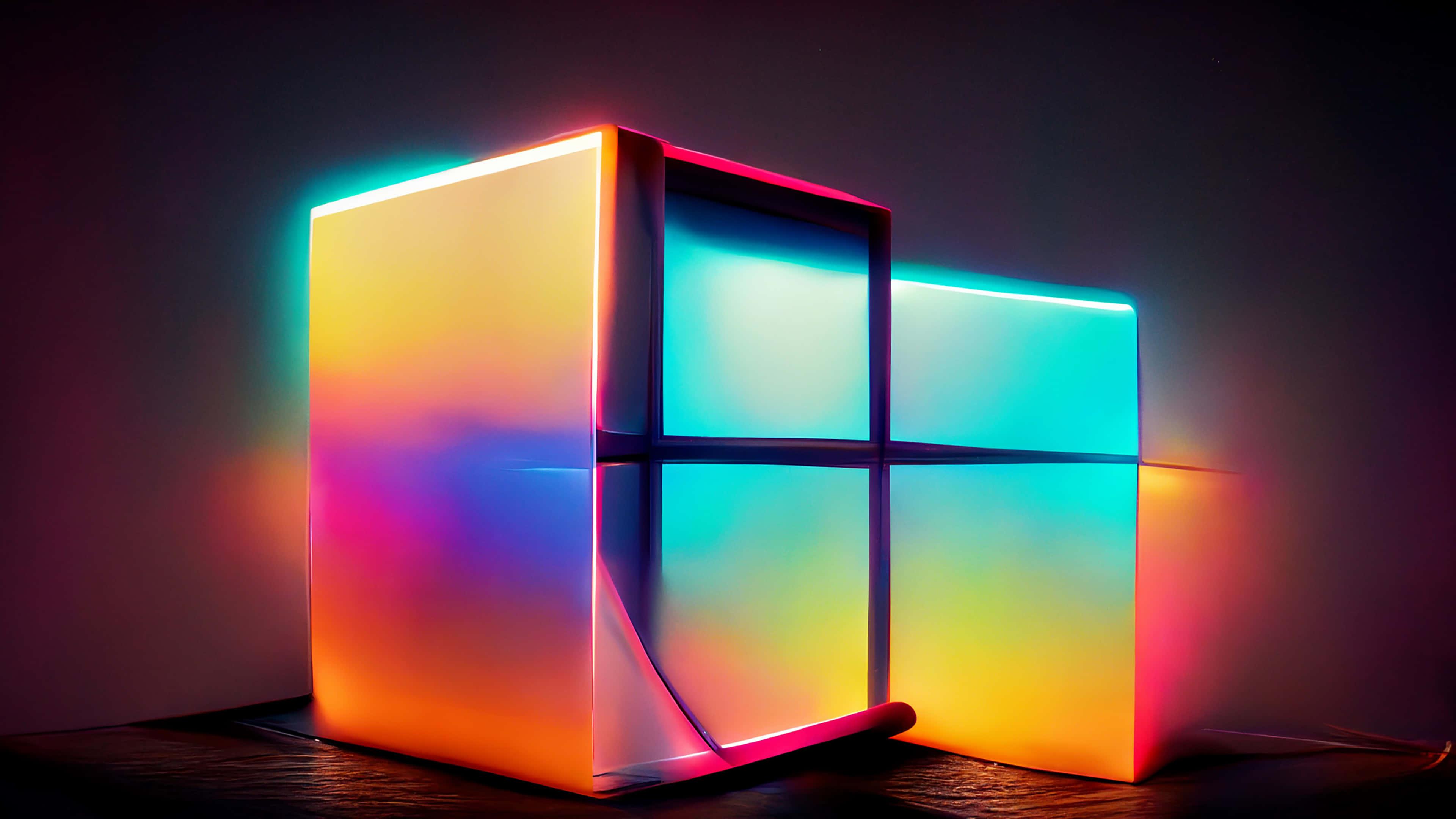 Multicolored Abstract Windows Logo Background — 3840x2160 wallpaper