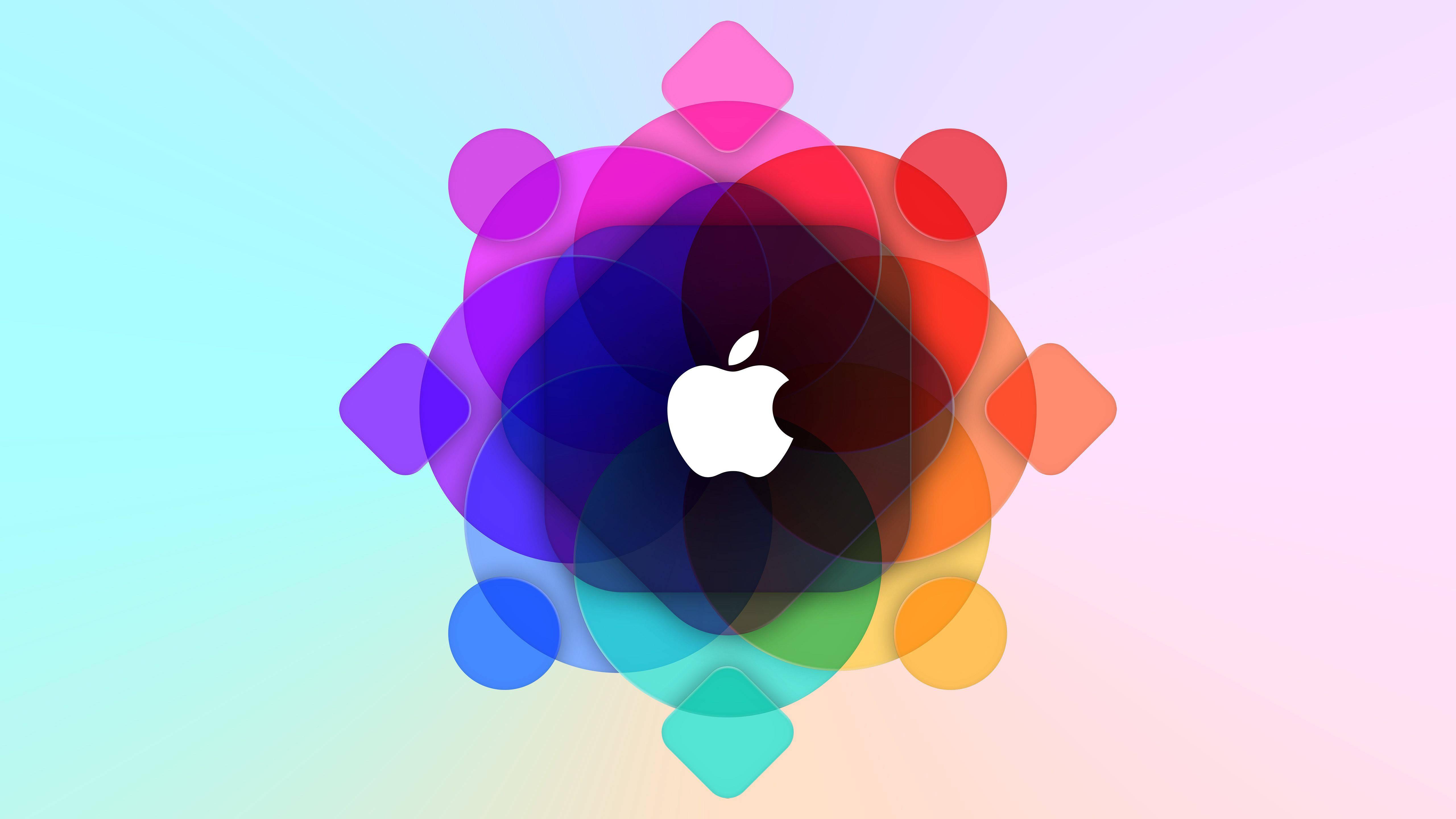 Multicolored Apple Symbol — 5120x2880 wallpaper