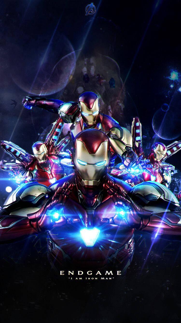 Multiple Iron Man Full HD — 750x1334 wallpaper