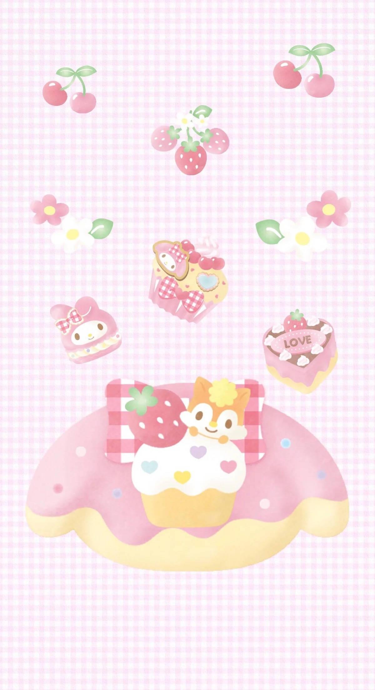 My Melody And Cupcakes — 1200x2205 wallpaper