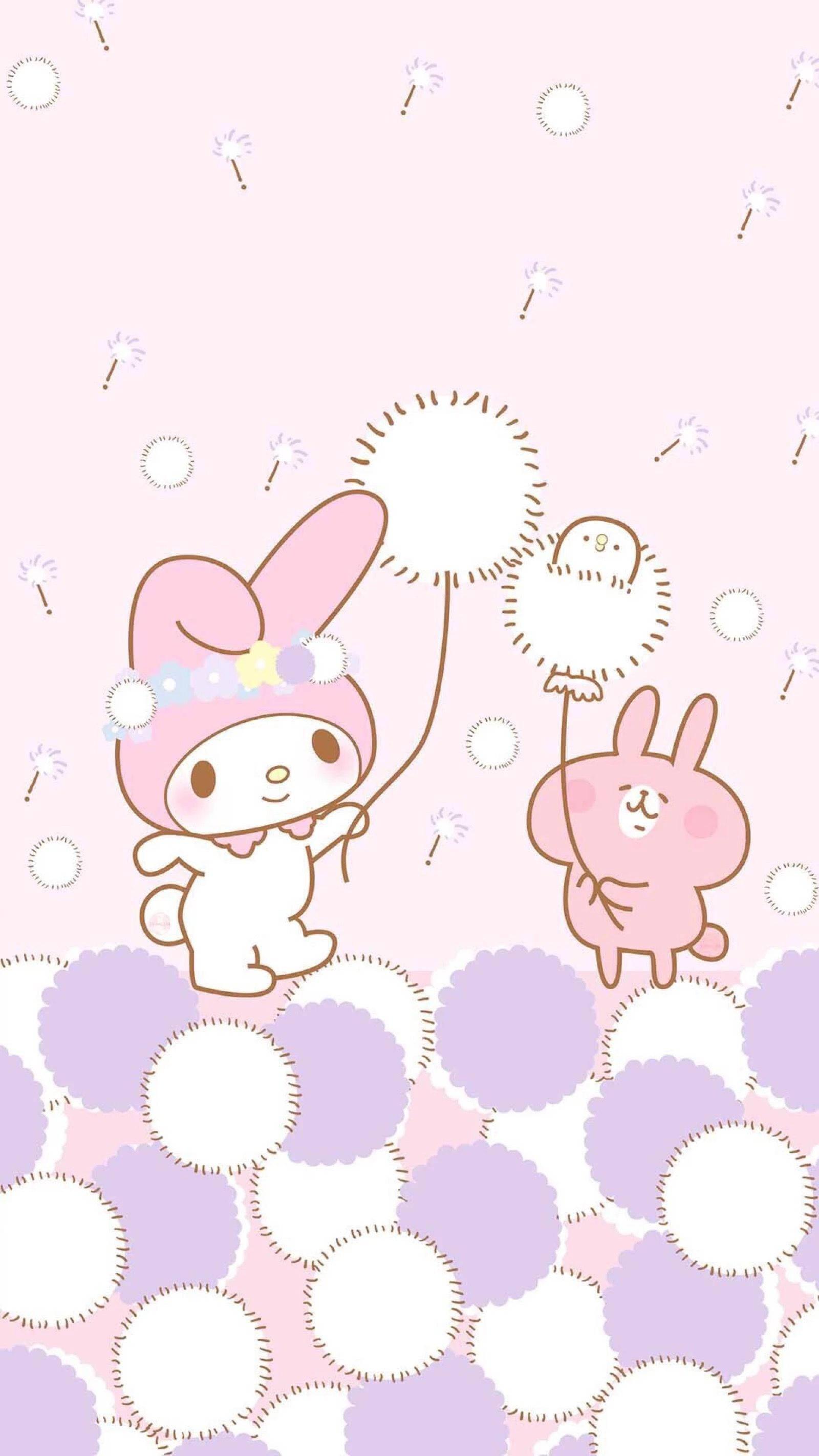 My Melody and Kanahei: Best Friends — 1600x2844 wallpaper