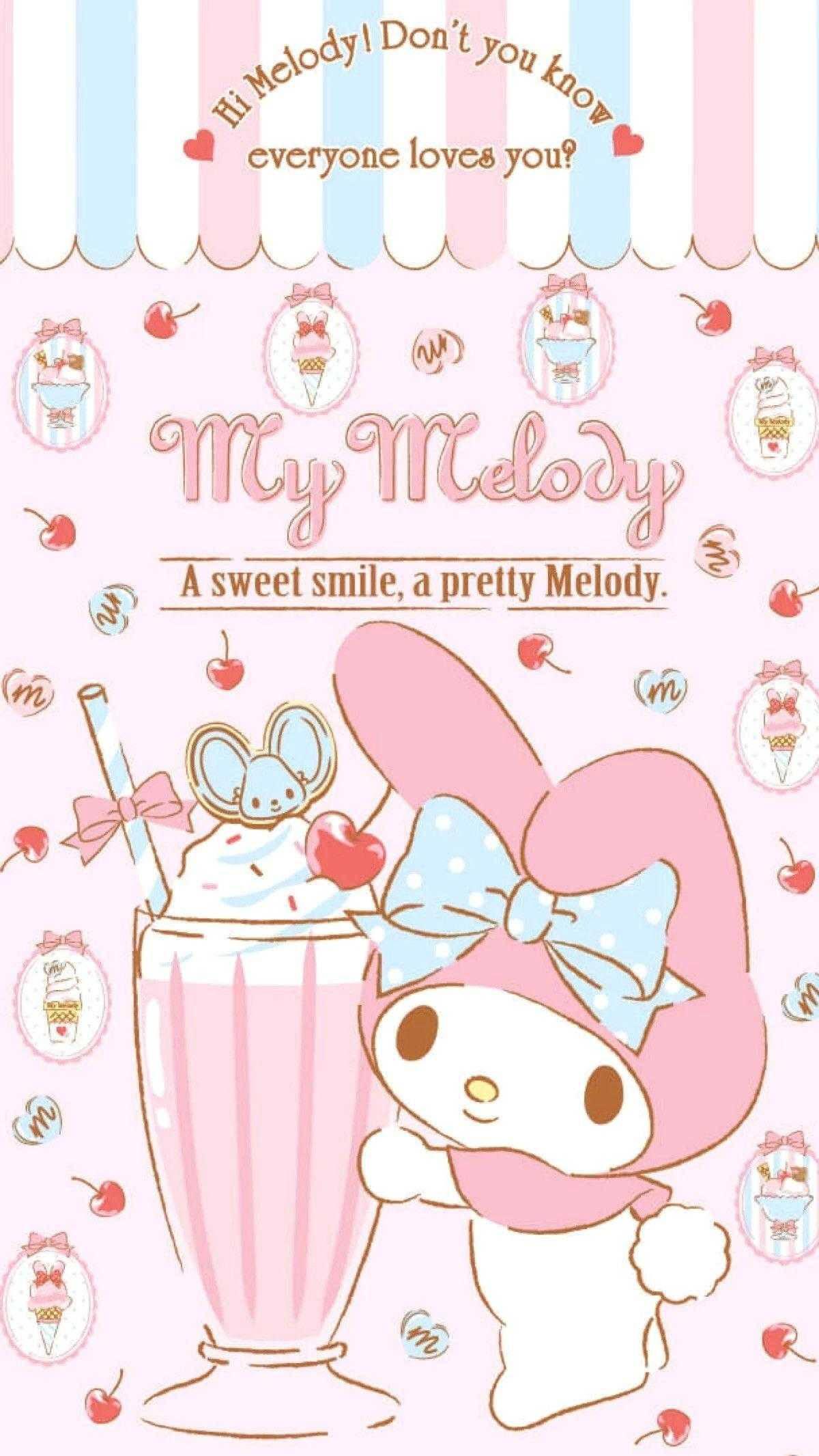 My Melody And Milkshake — 1200x2131 wallpaper