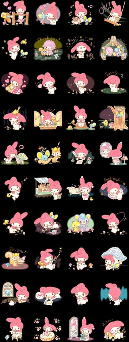 My Melody Expressionsand Activities Compilation — 412x1092 wallpaper
