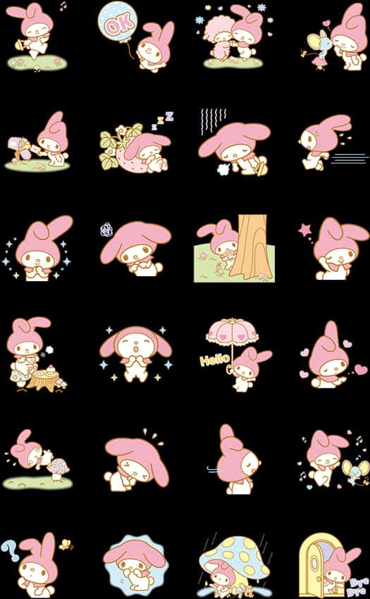 My Melody Expressionsand Activities — 525x850 wallpaper