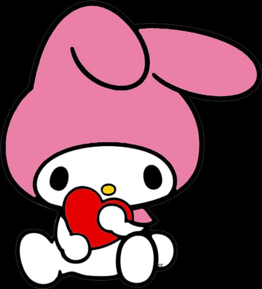 My Melody Holding Heart — 532x586 wallpaper