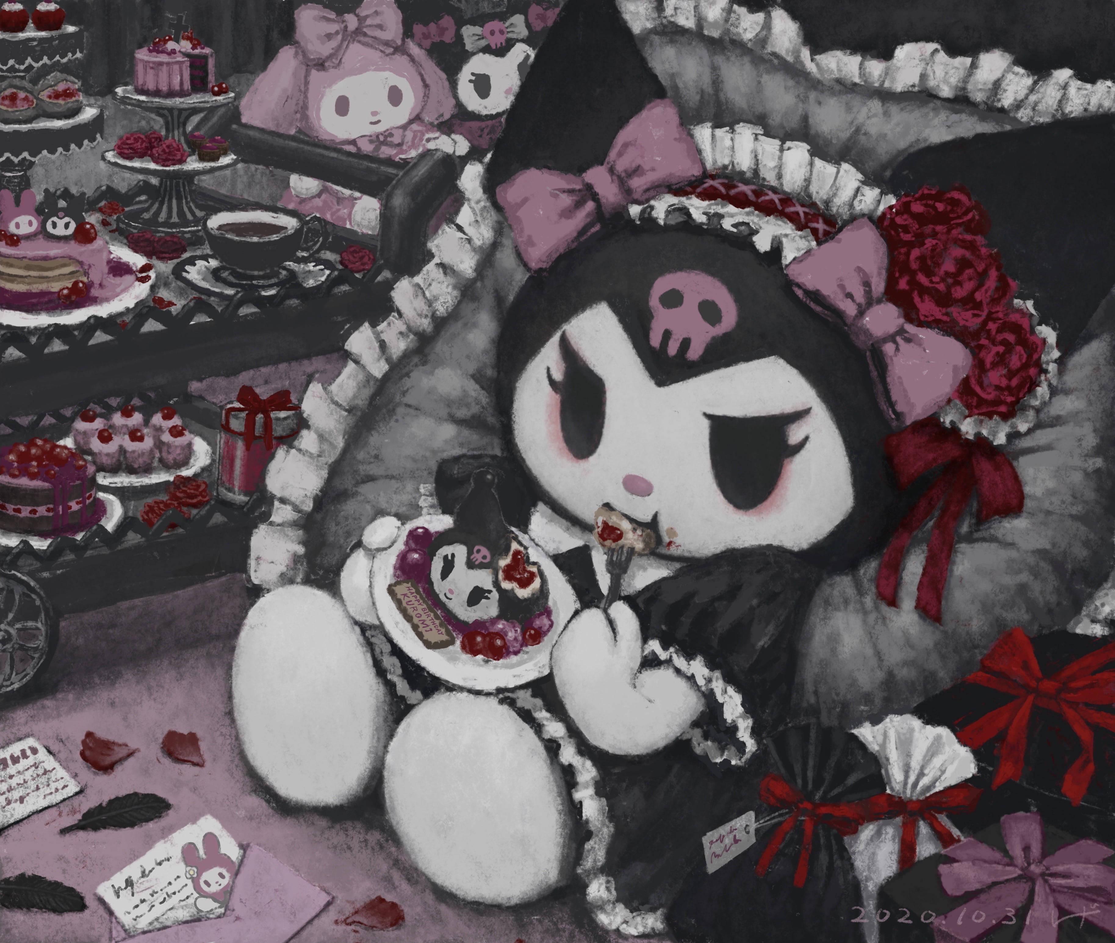 My Melody Kuromi Cute Artwork — 3655x3092 wallpaper