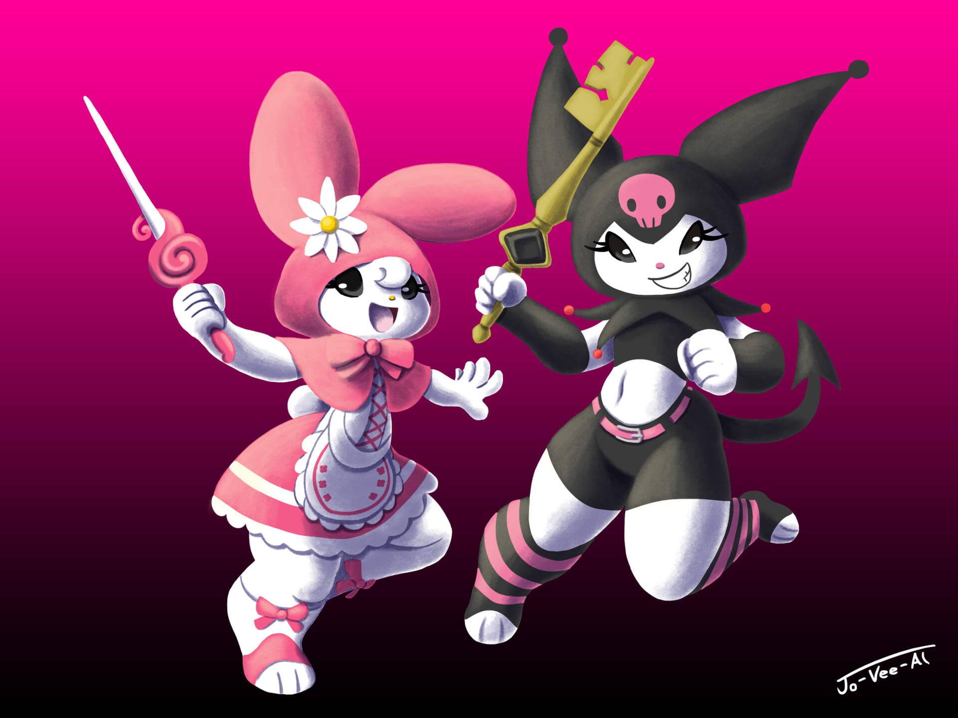 My Melody Kuromi In 3D — 1920x1440 wallpaper