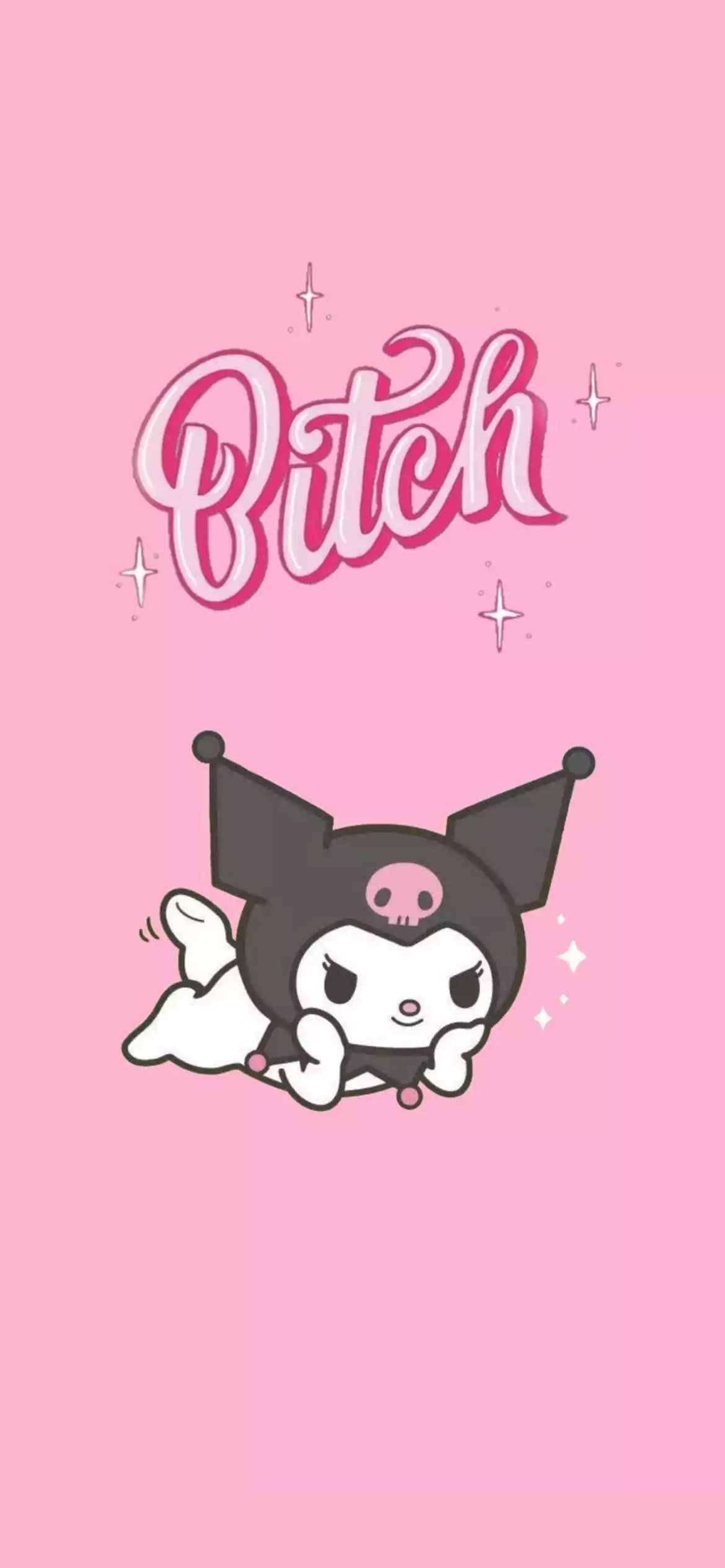 My Melody Kuromi Lying On Her Stomach — 1170x2532 wallpaper