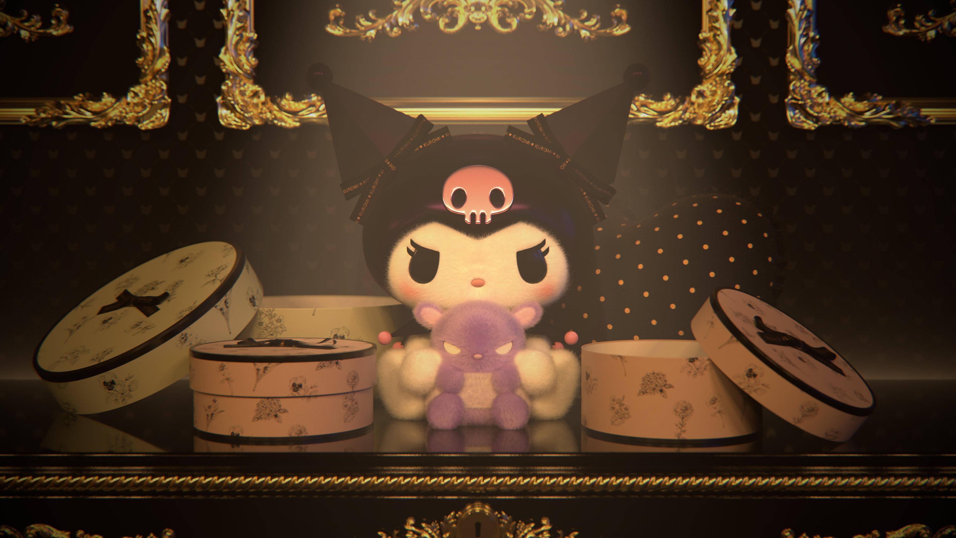 My Melody Kuromi Opening Gift Boxes — 3840x2160 wallpaper
