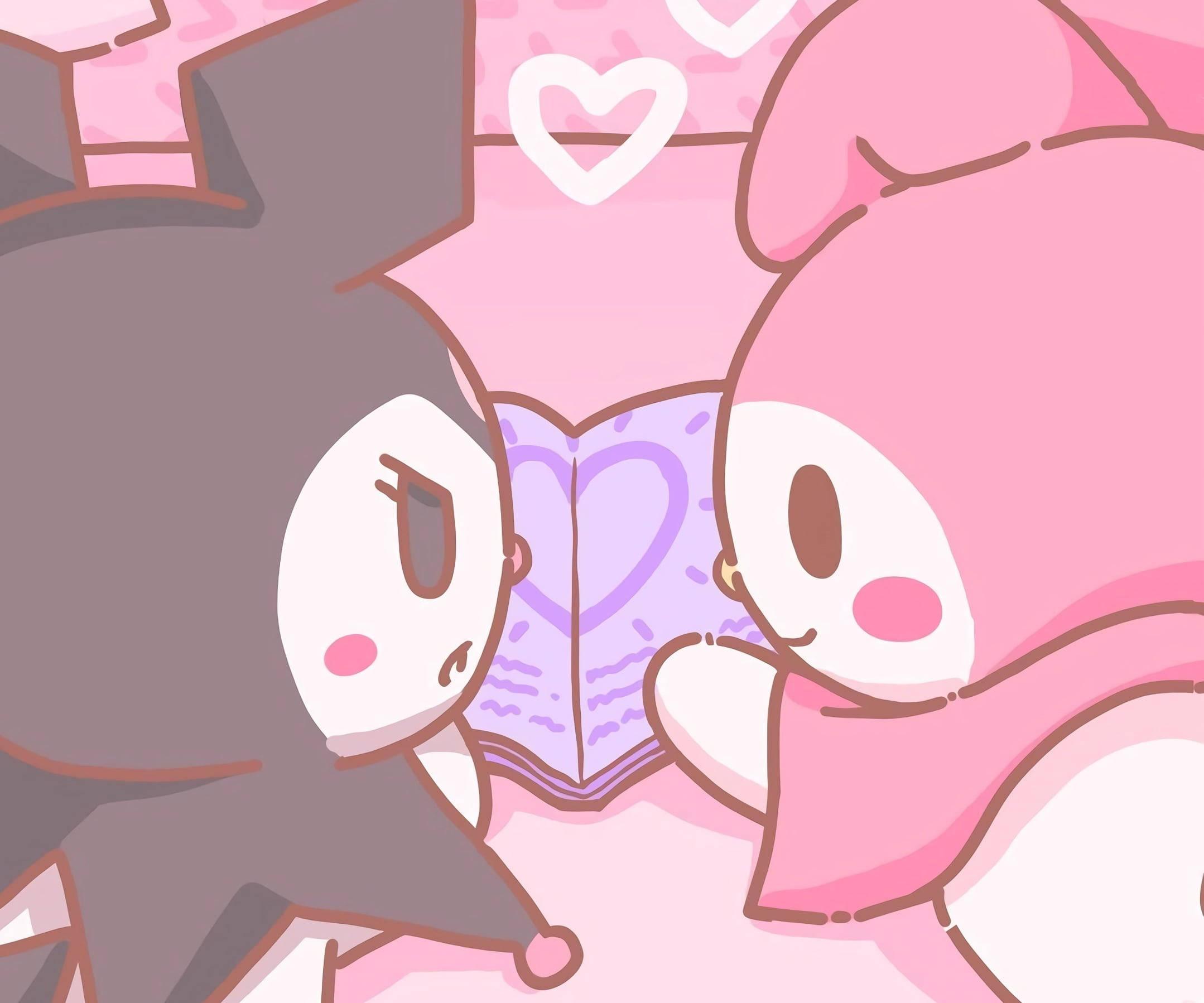 My Melody Kuromi Reading — 2158x1798 wallpaper