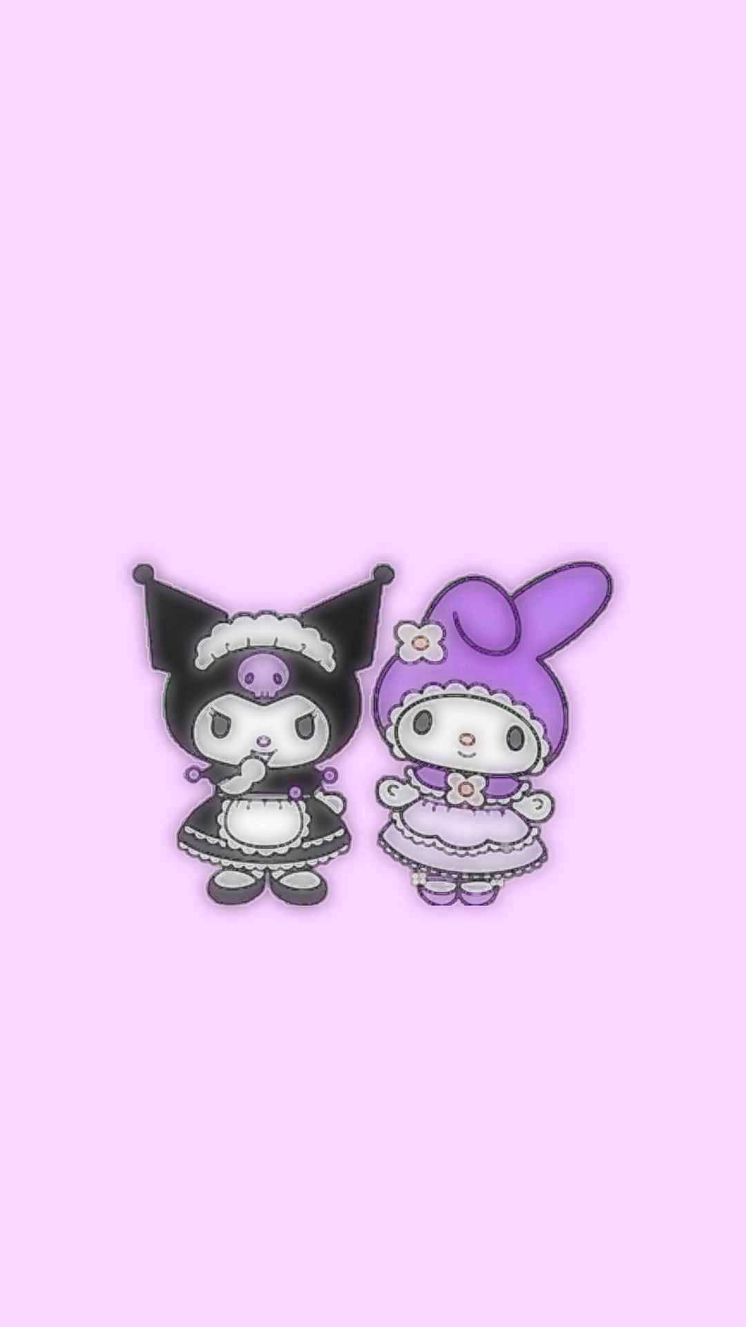 My Melody Kuromi Wearing Lolita Outfits — 1080x1920 wallpaper