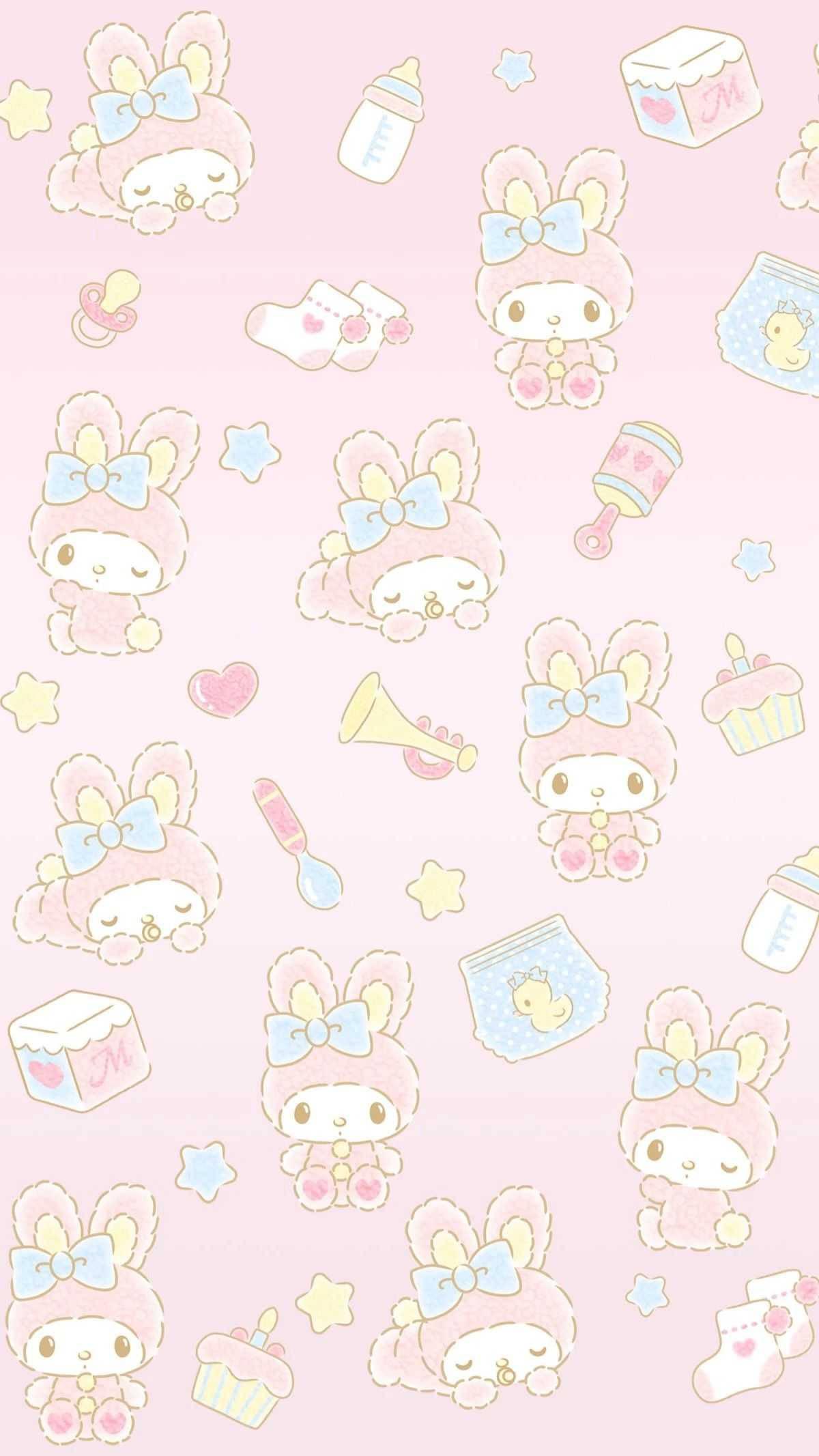 My Melody Pastel Pattern — 1200x2133 wallpaper