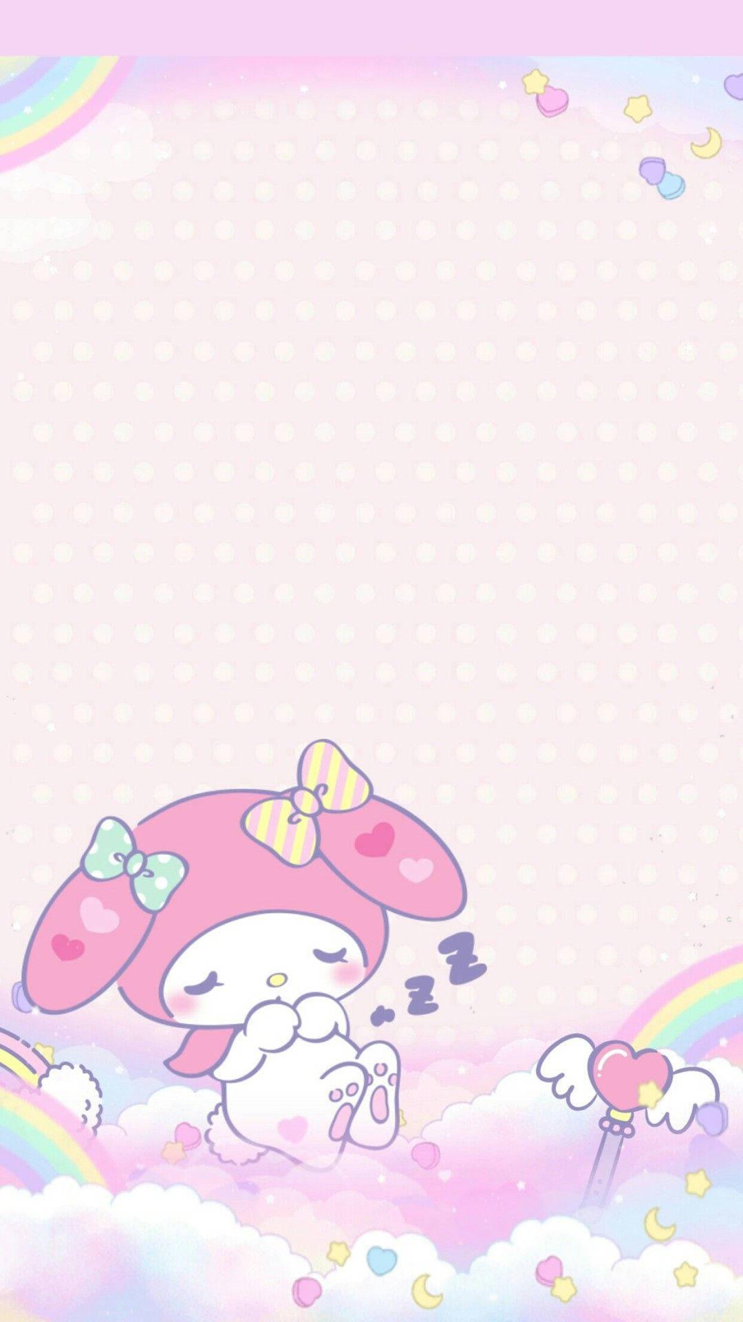 My Melody Sleeping — 1080x1920 wallpaper