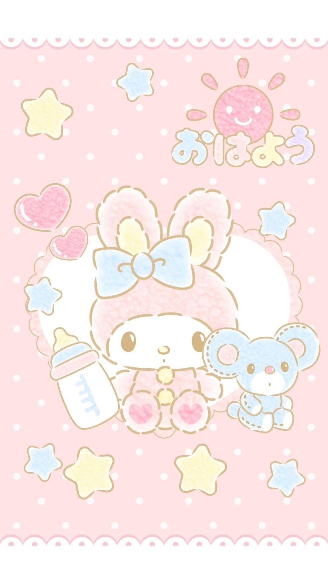 My Melody With Baby Bottle — 1080x1920 wallpaper