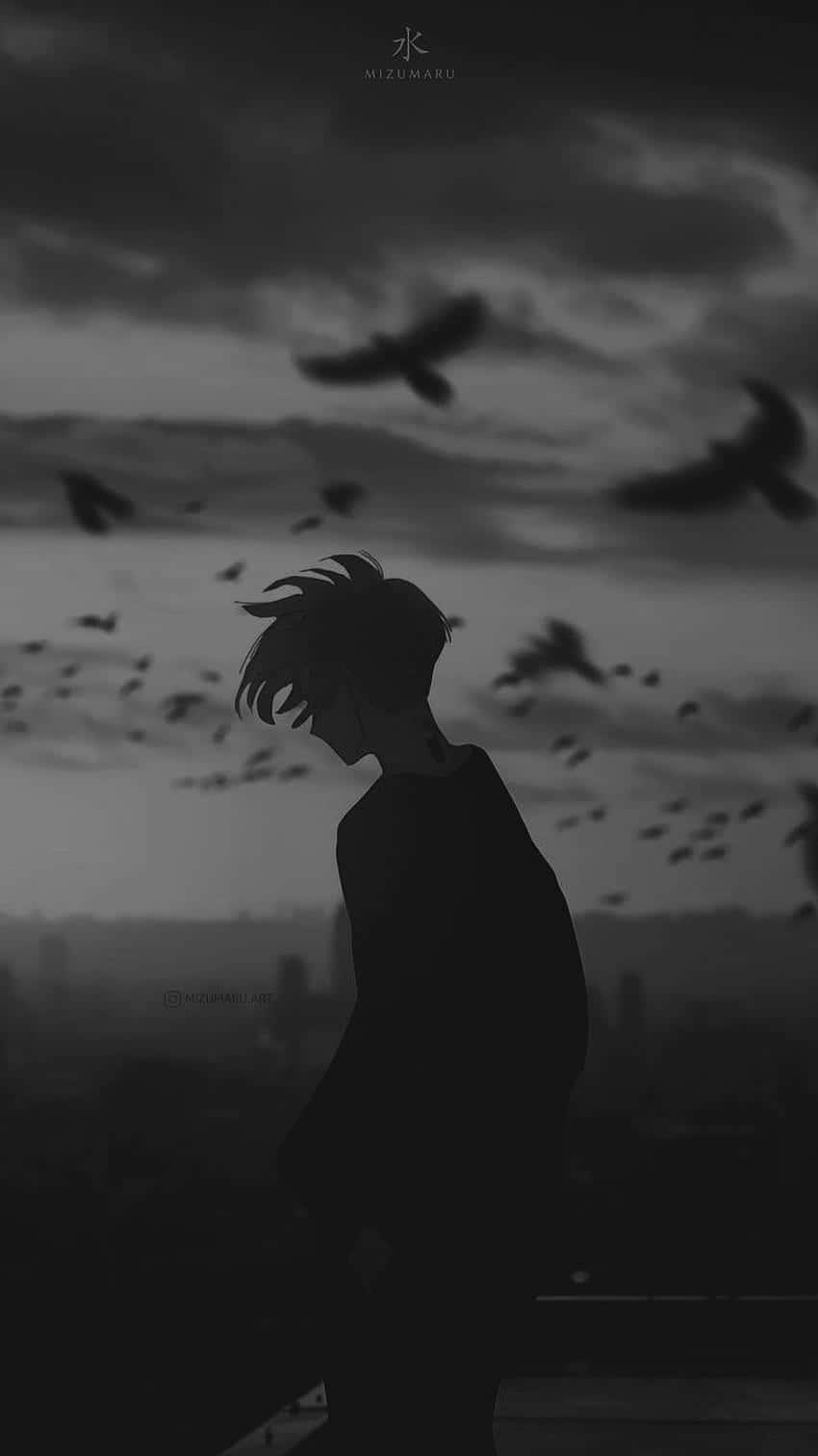 Mysterious Dark Anime Boy