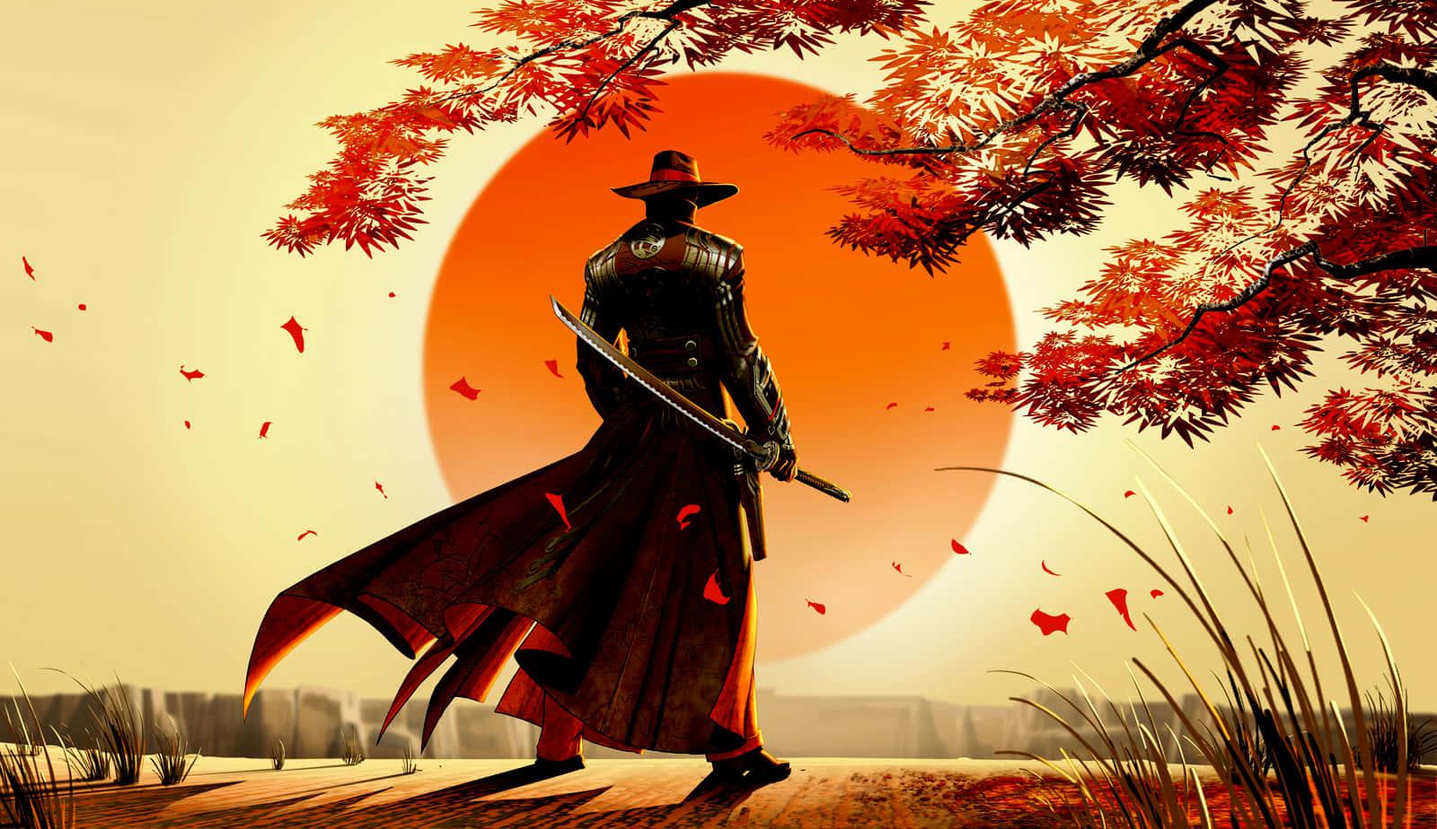 Mysterious Samurai — 1600x924 wallpaper